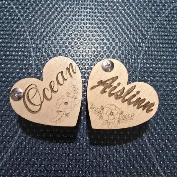 Personalized Wooden Heart-Shaped Boxes