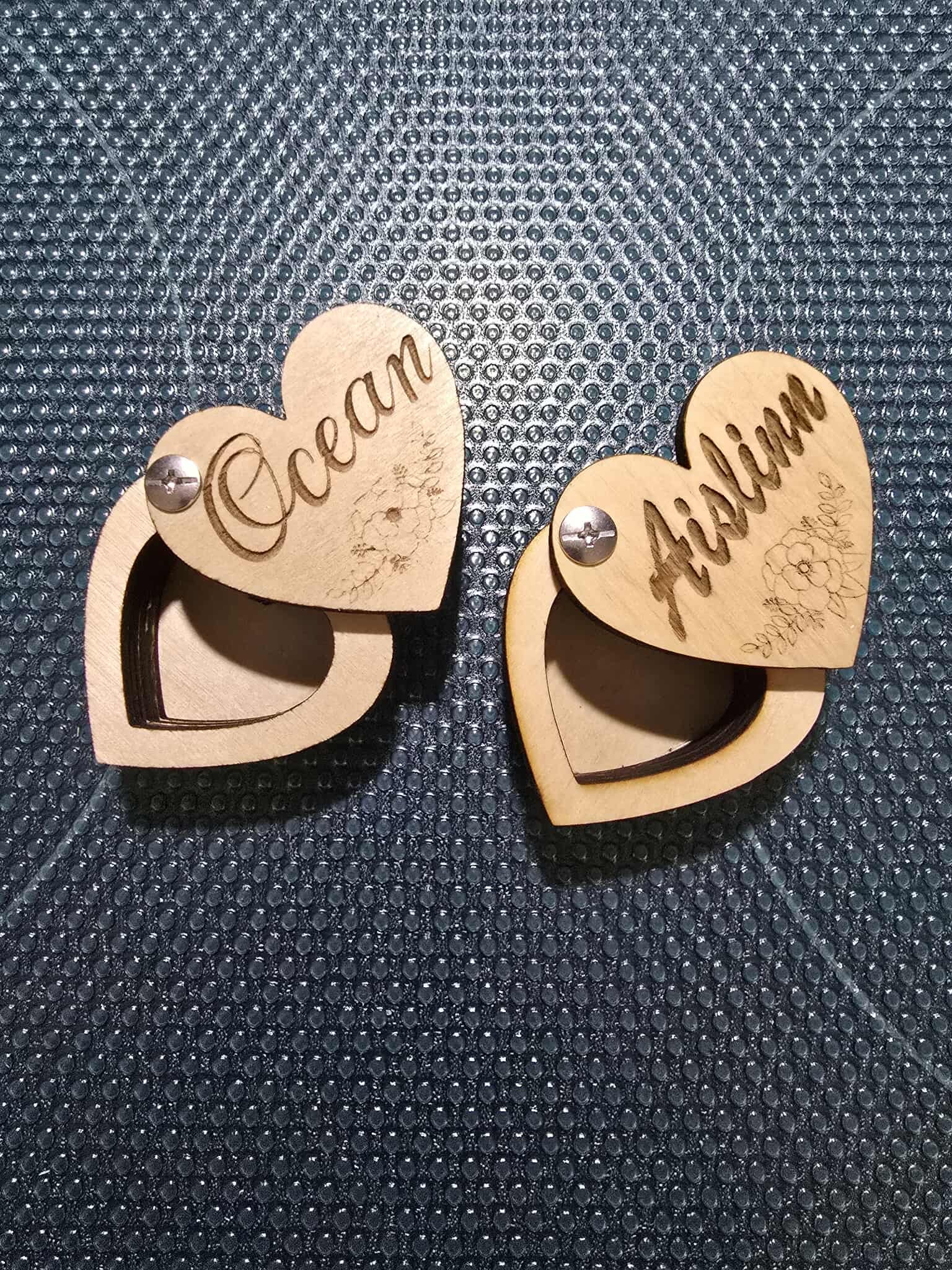 Personalized Wooden Heart-Shaped Boxes - Image 2