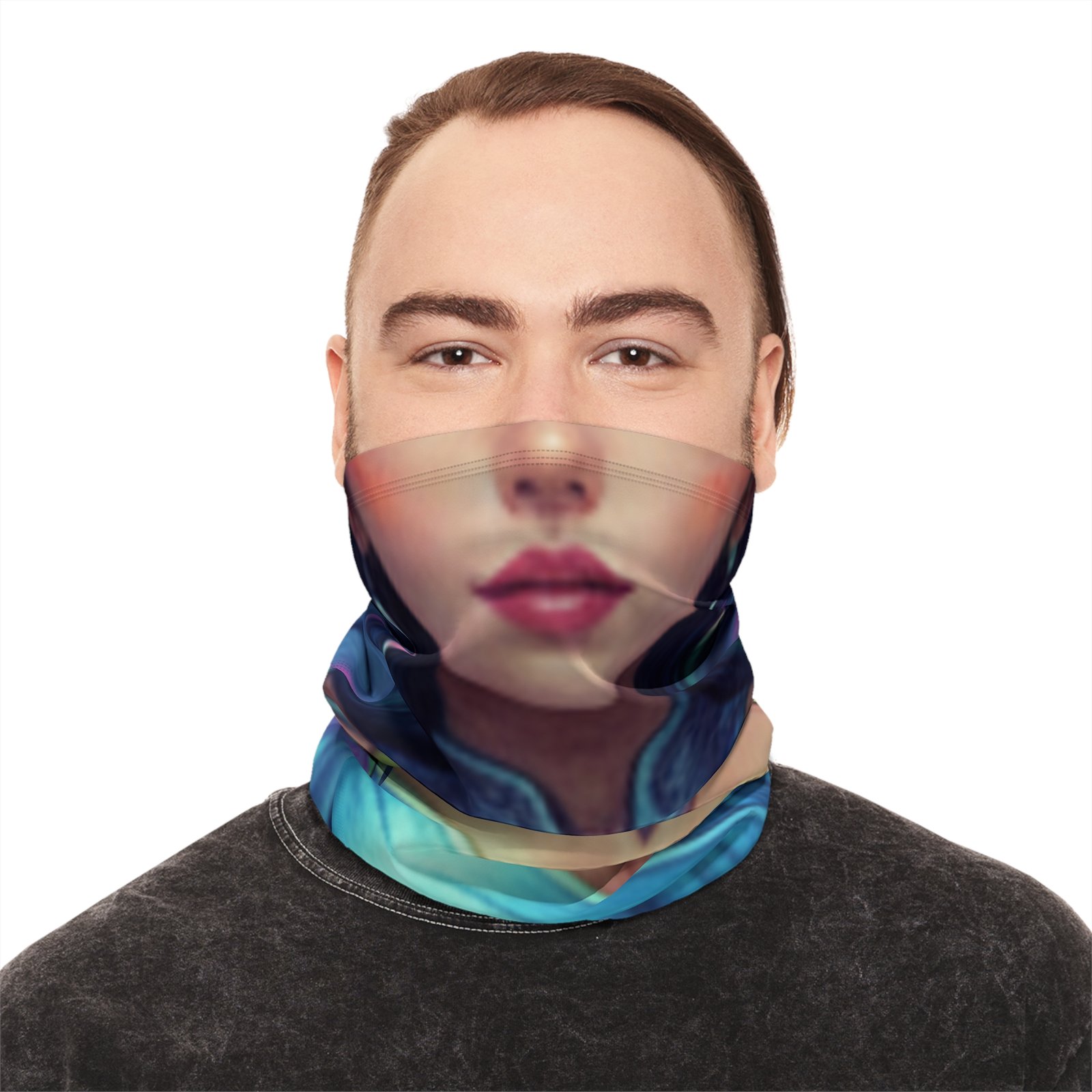 Cozy Winter Neck Gaiter with Drawstring - Image 5