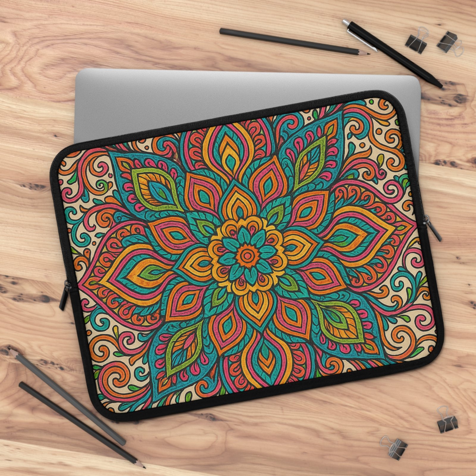Vibrant Mandala Laptop Sleeve - Image 5