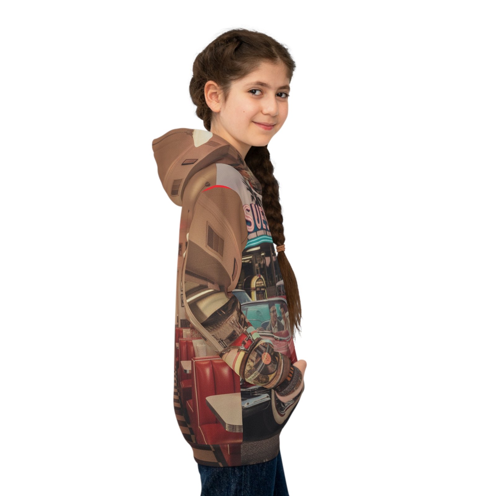 Retro Diner Children's Hoodie - Image 5