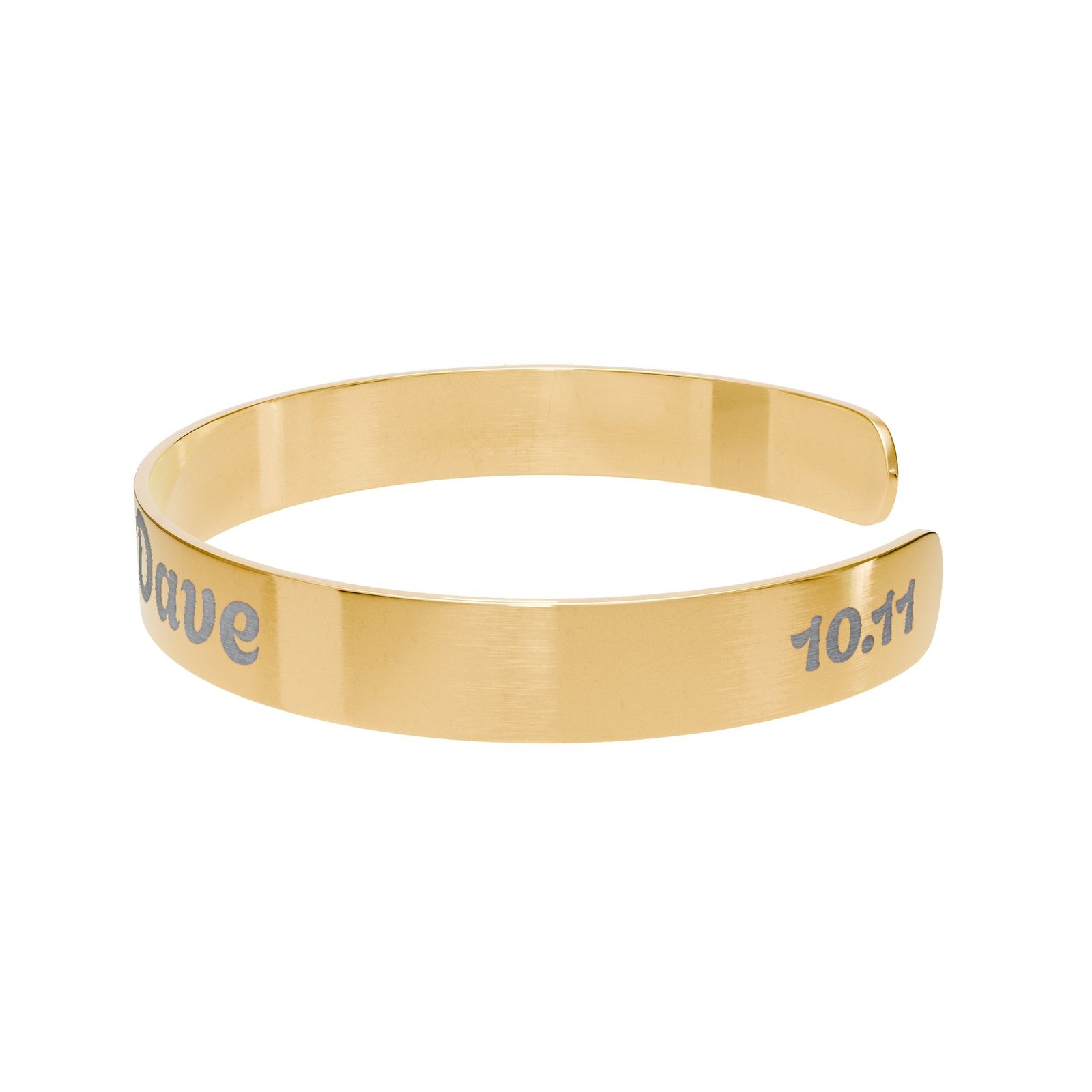 Personalized Engraved Cuff Bracelet with Special Date - Image 5