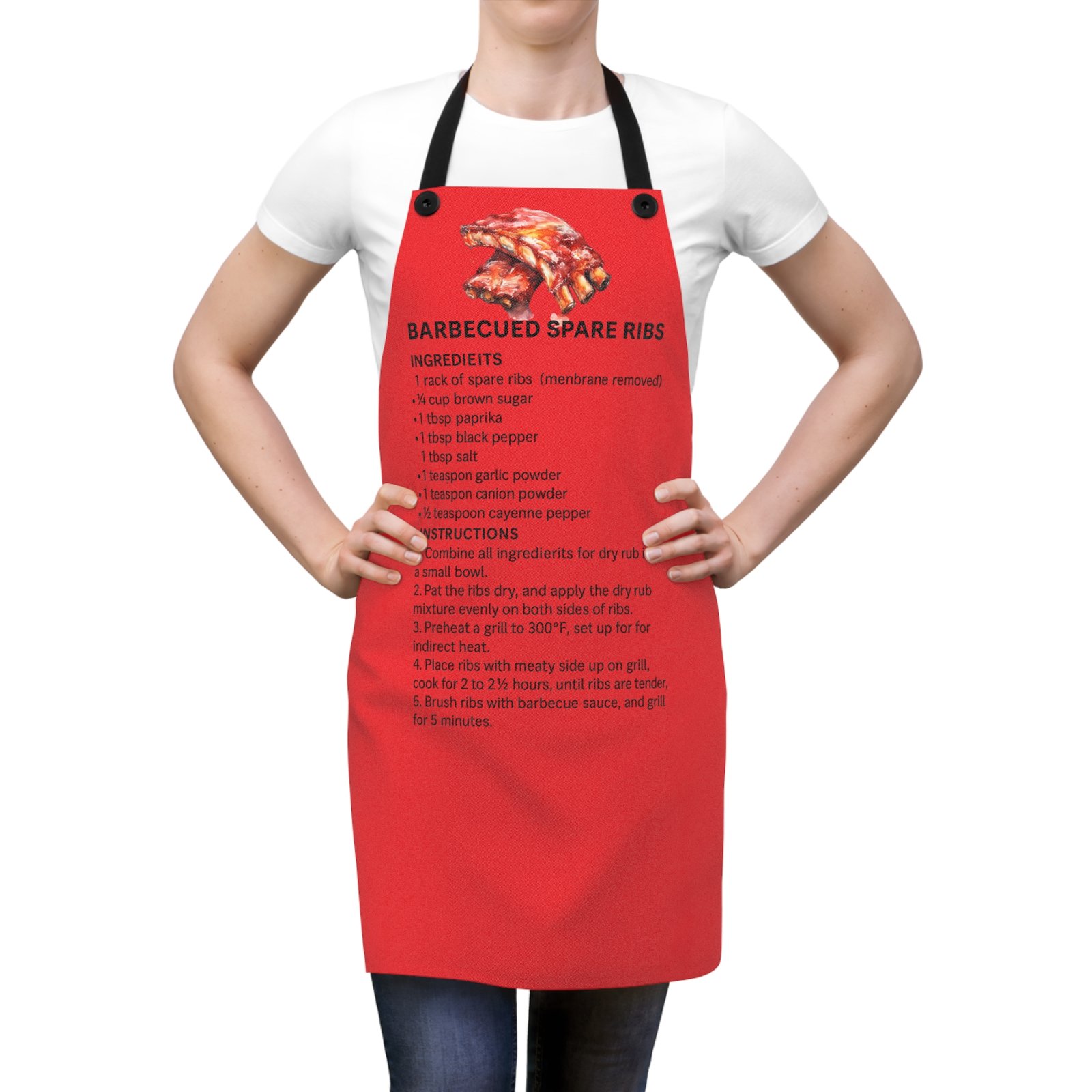 BBQ Cooking Apron with Recipe - Image 3