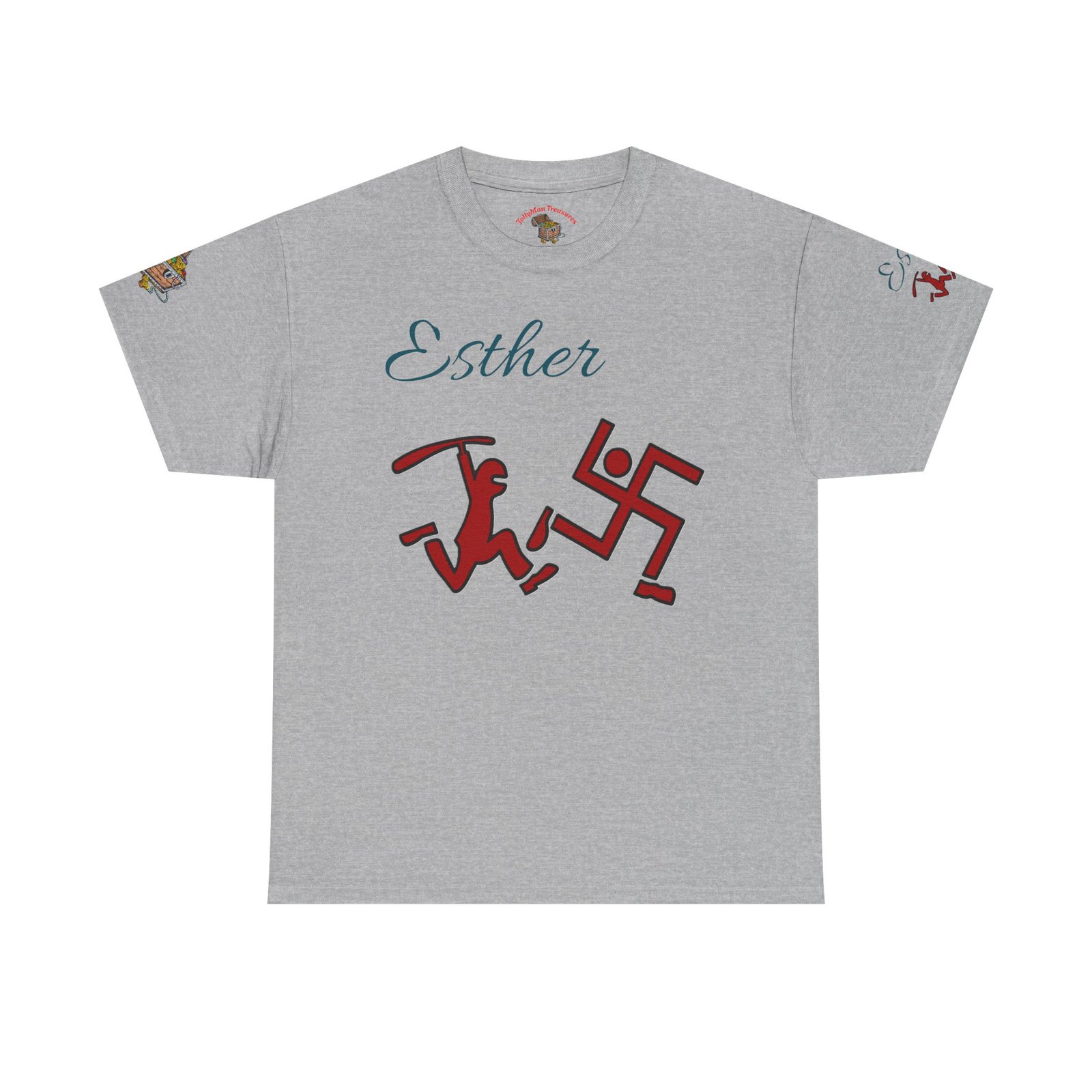 Unisex Cotton Tee with Statement Design - Image 4