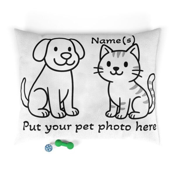 Personalized Pet Bed with Photo and Names