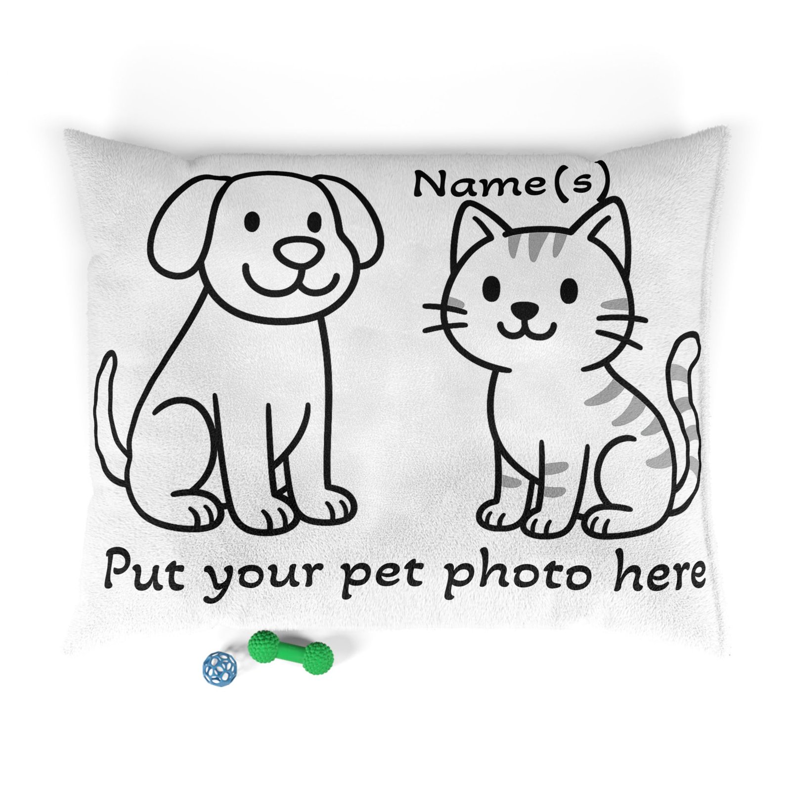 Personalized Pet Bed with Photo and Names