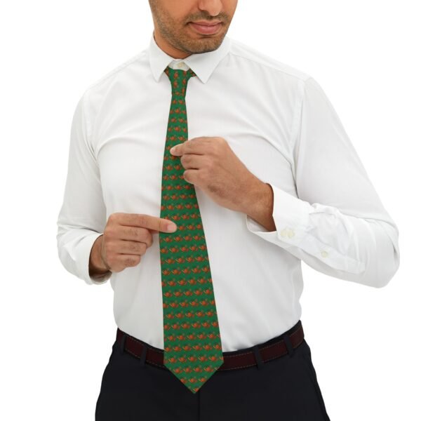 Stylish Necktie w/ Geometric Sporting Equipment Design