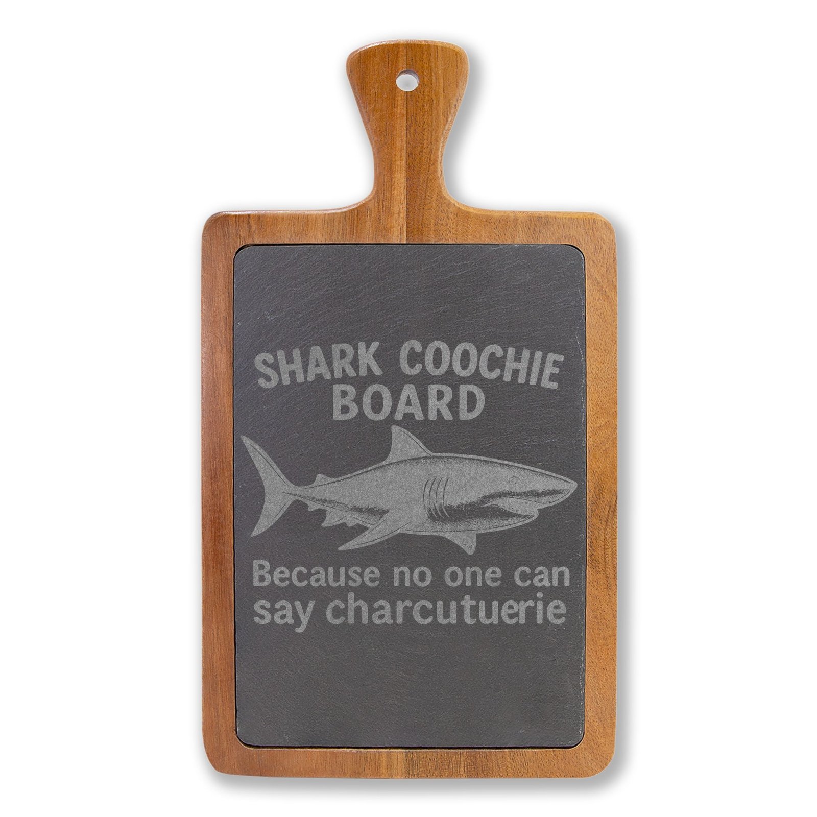 "Shark Coochie" Engraved Serving Charcuterie Board - Image 2
