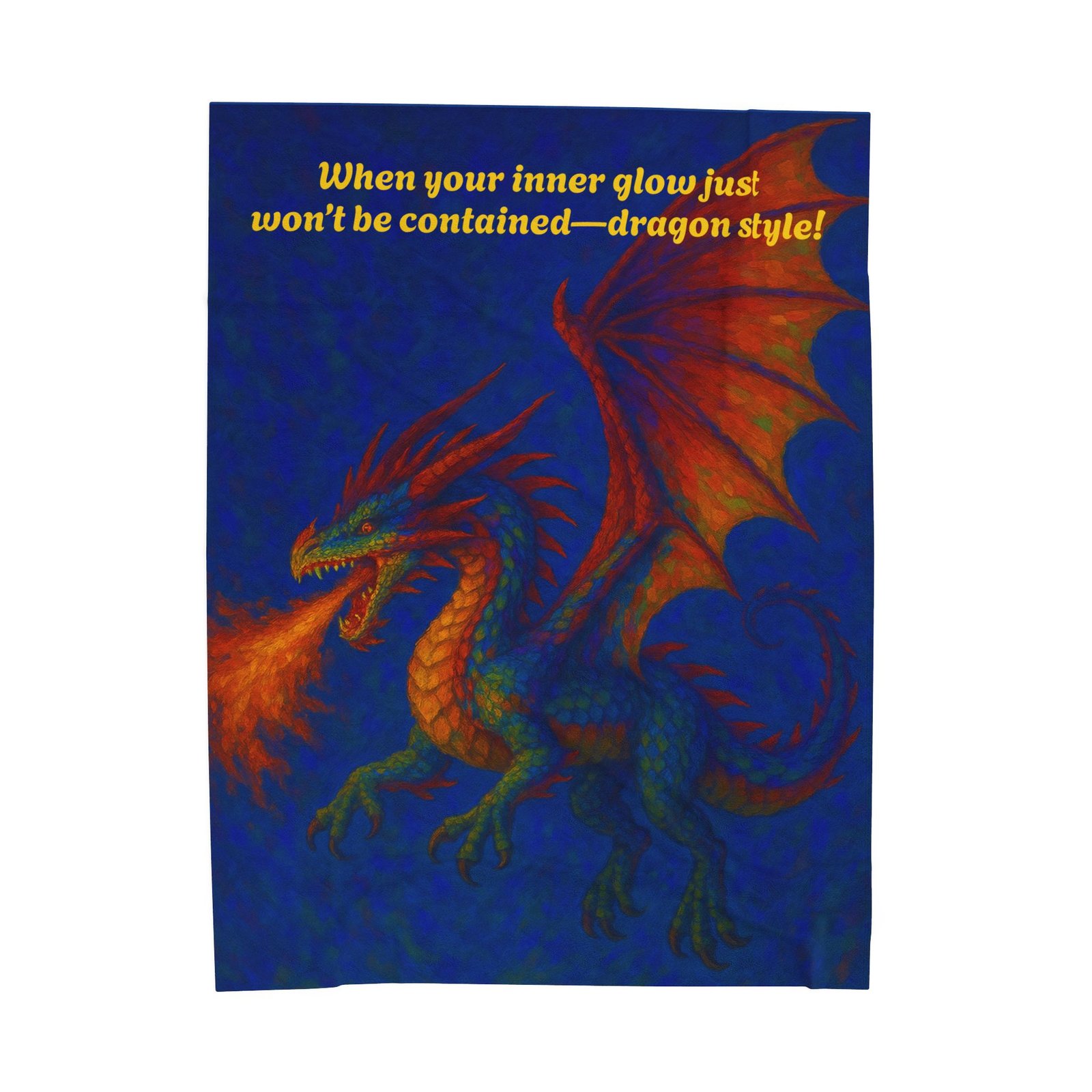 Fantasy Dragon Velveteen Plush Blanket - Image 4