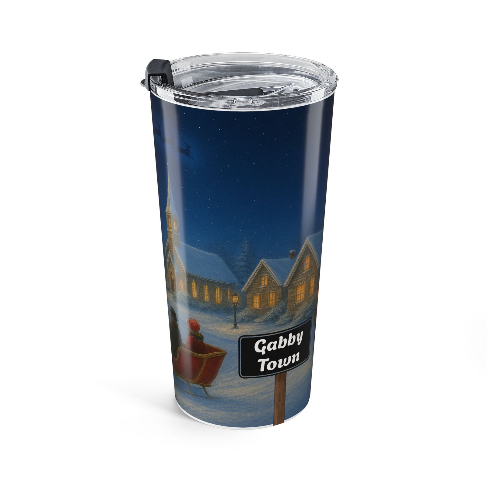 Personalized Winter Scene Tumbler, 20oz