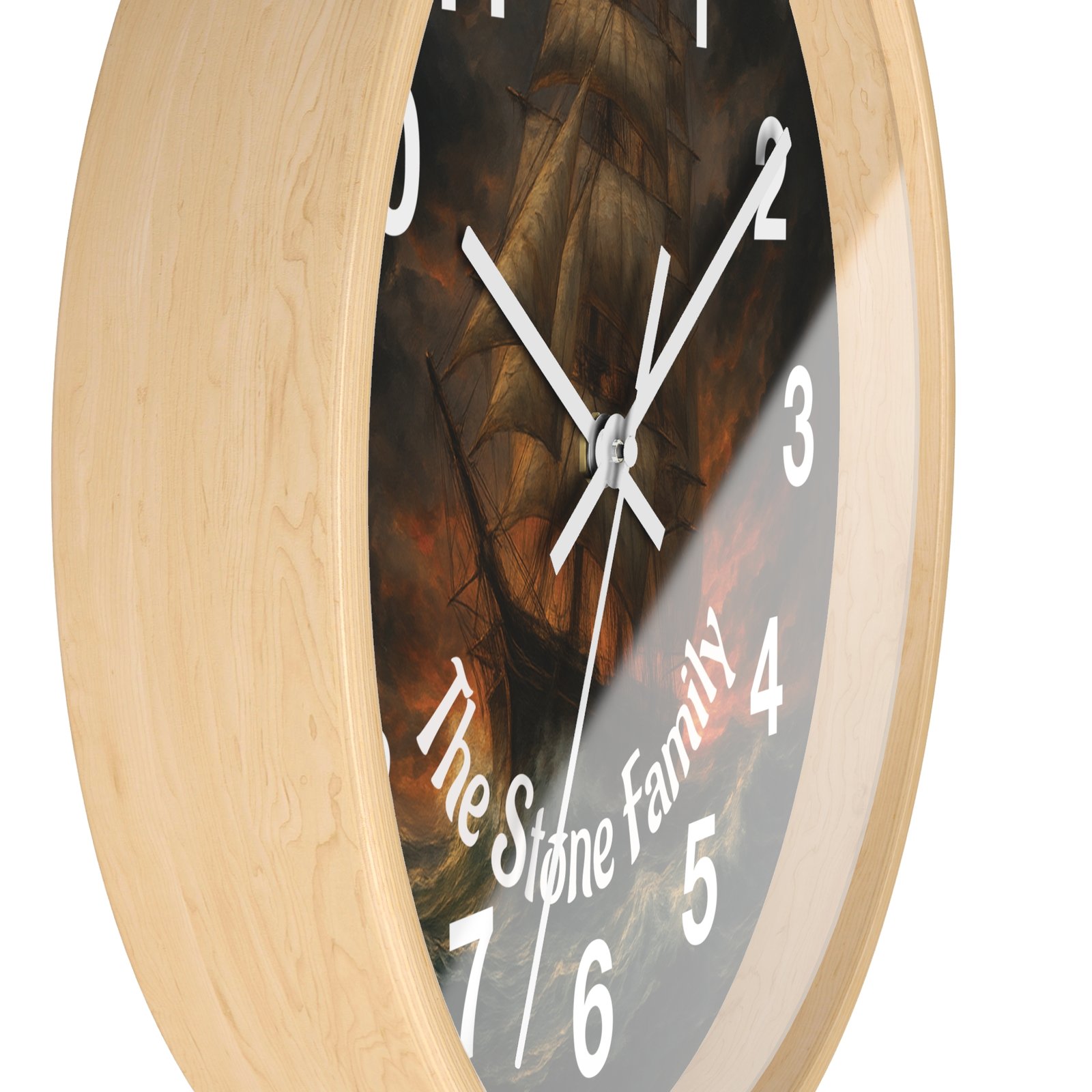 Personalized Clipper Ship Family Wall Clock - Image 8