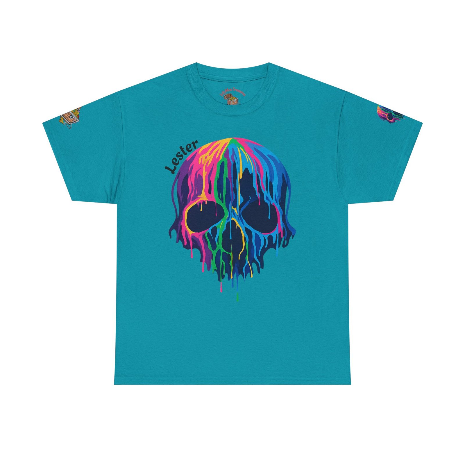Personalized Colorful Melting Skull Tee - Image 9