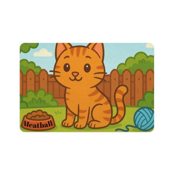 Personalized Cute Cat Pet Food Mat for Cats