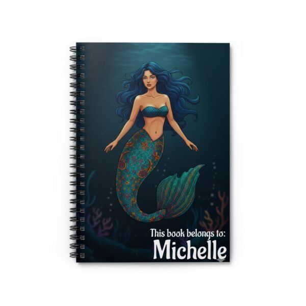 Personalized Mermaid Spiral Notebook