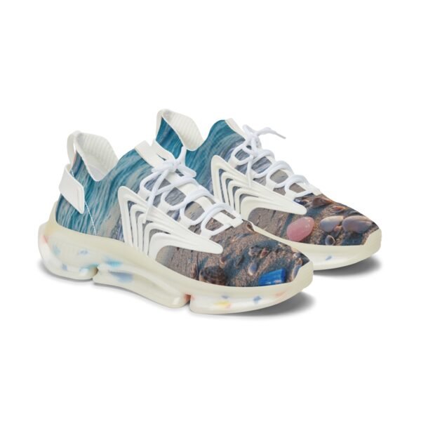 Ocean-Inspired with Gems and Crystals Women's Mesh Sneakers