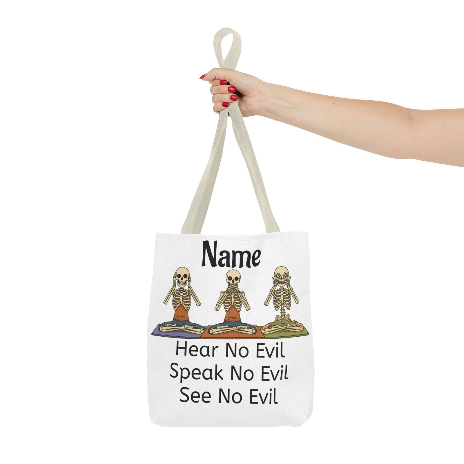 Personalized Funny Skeleton Tote Bag - Image 13