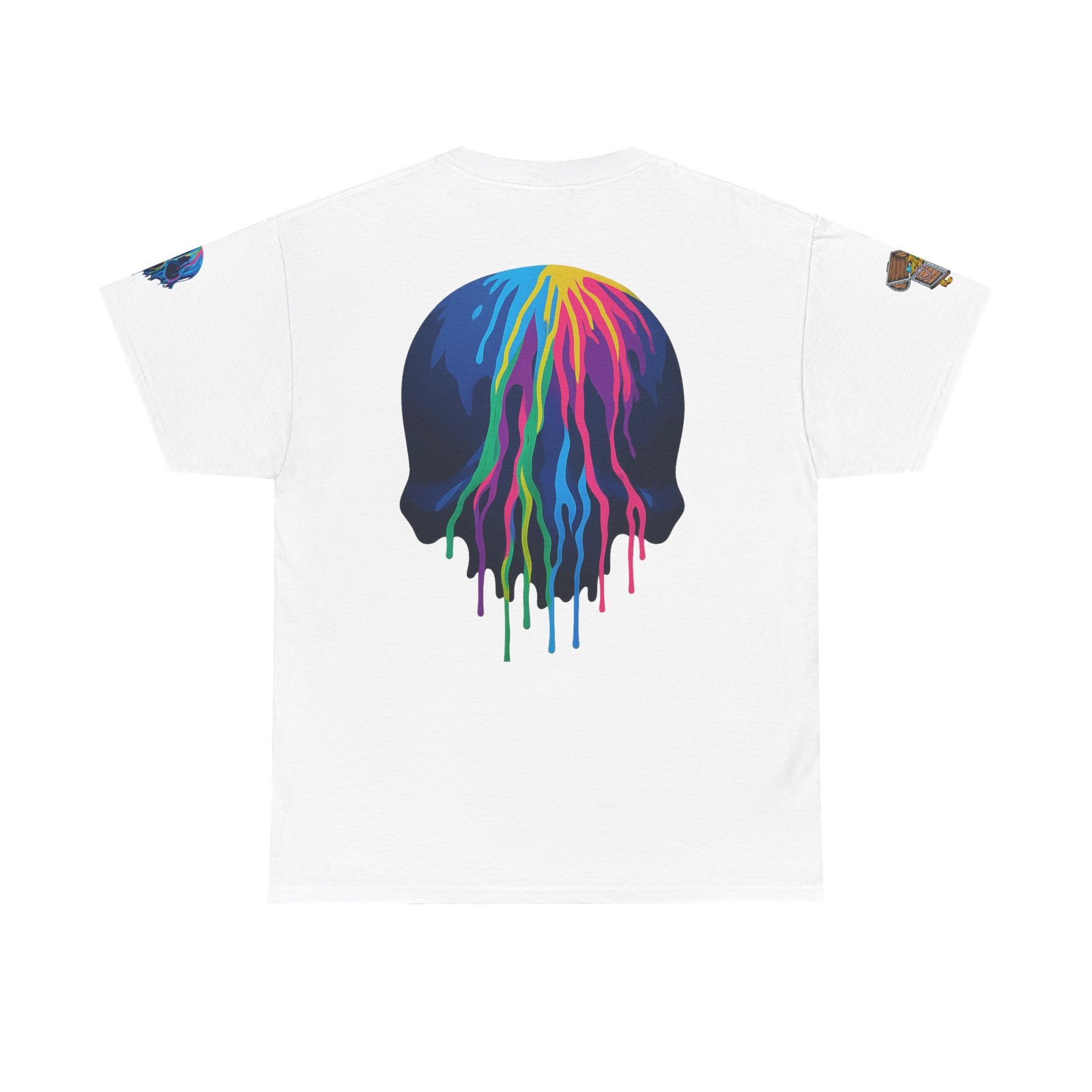 Personalized Colorful Melting Skull Tee - Image 2
