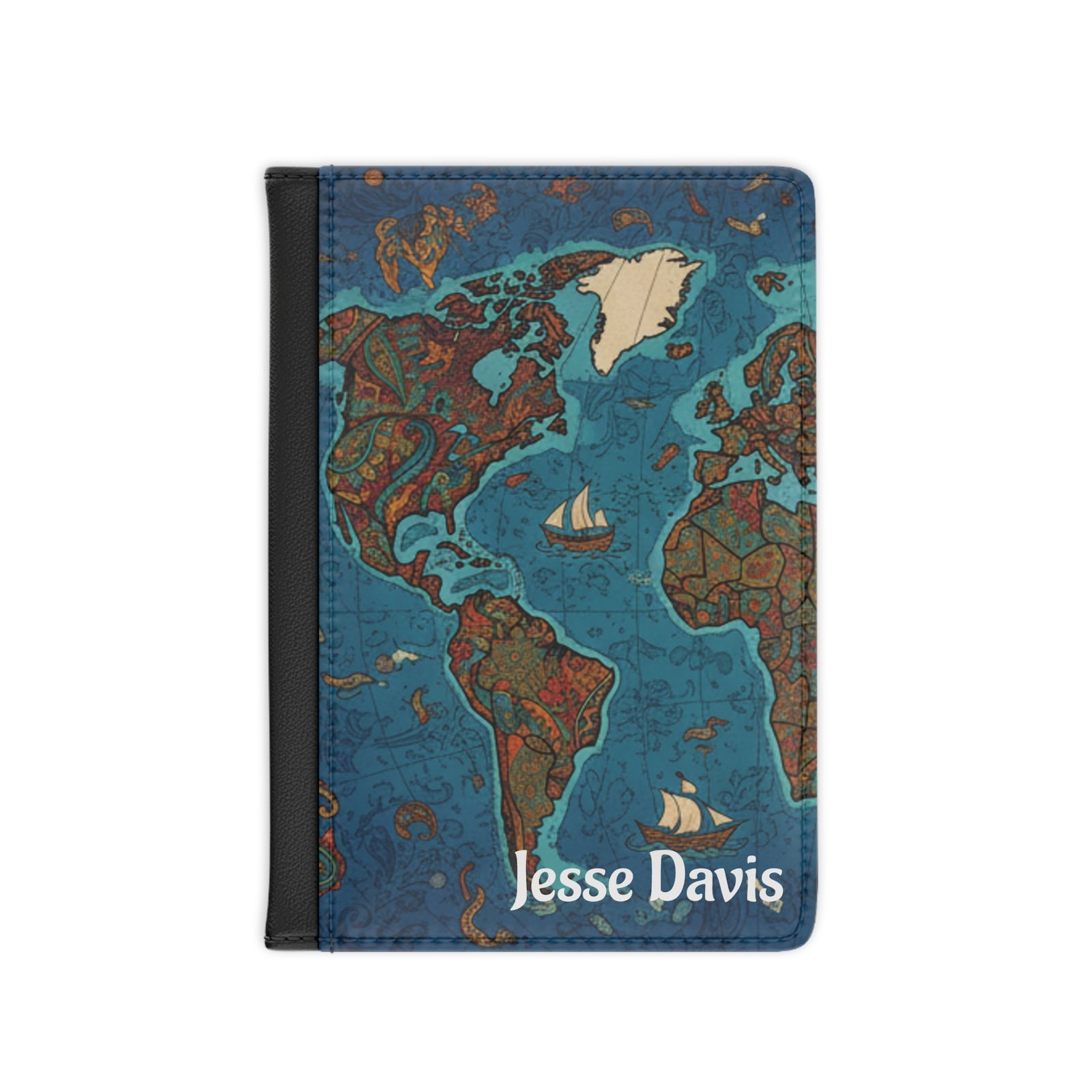 Personalized Vintage Map Passport Cover
