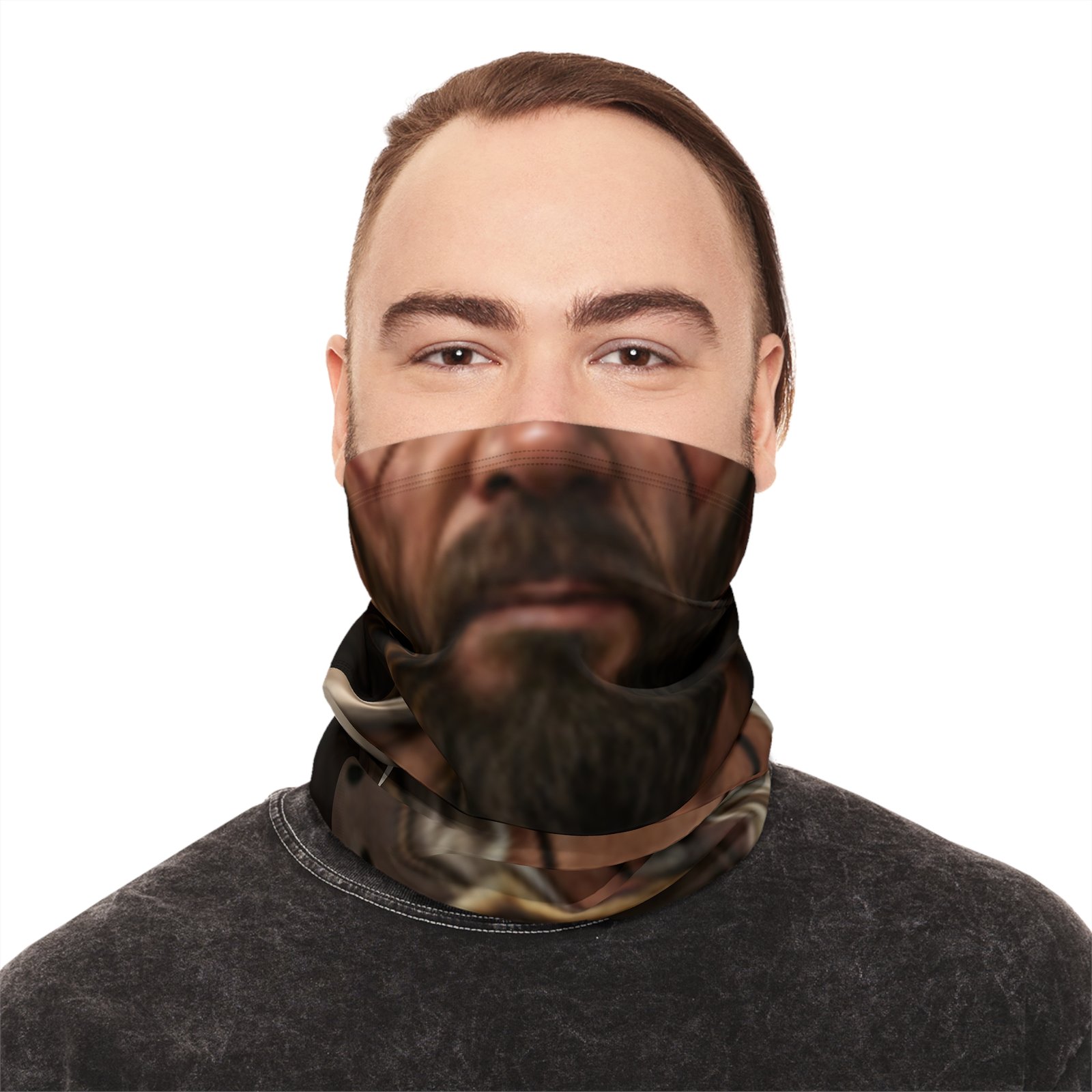 Cozy Winter Neck Gaiter with Drawstring - Image 5