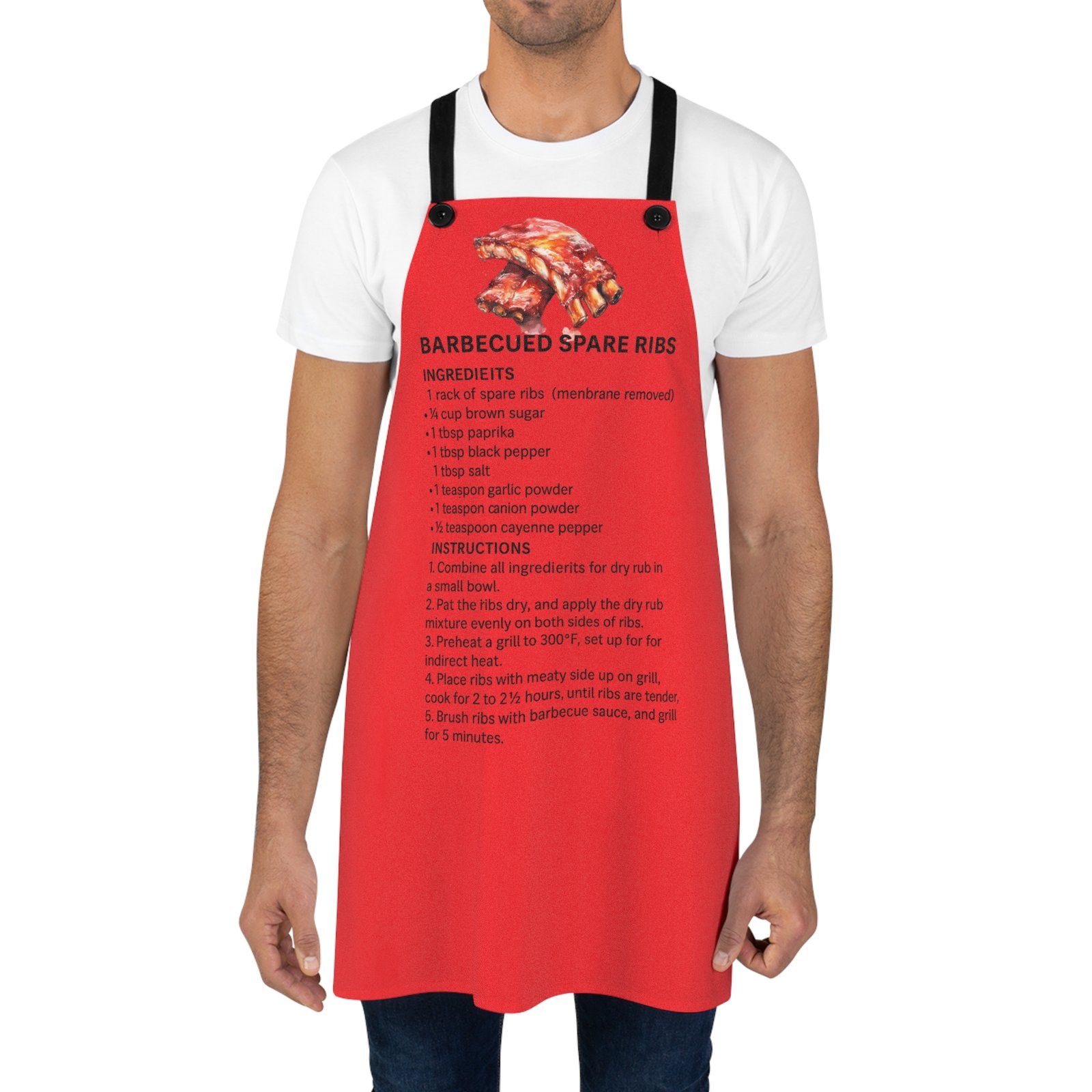 BBQ Cooking Apron with Recipe - Image 4