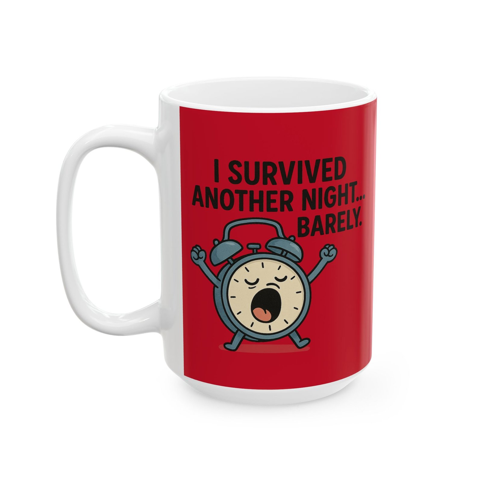Personalized Funny "I Survived" Morning Ceramic Mug - Image 4