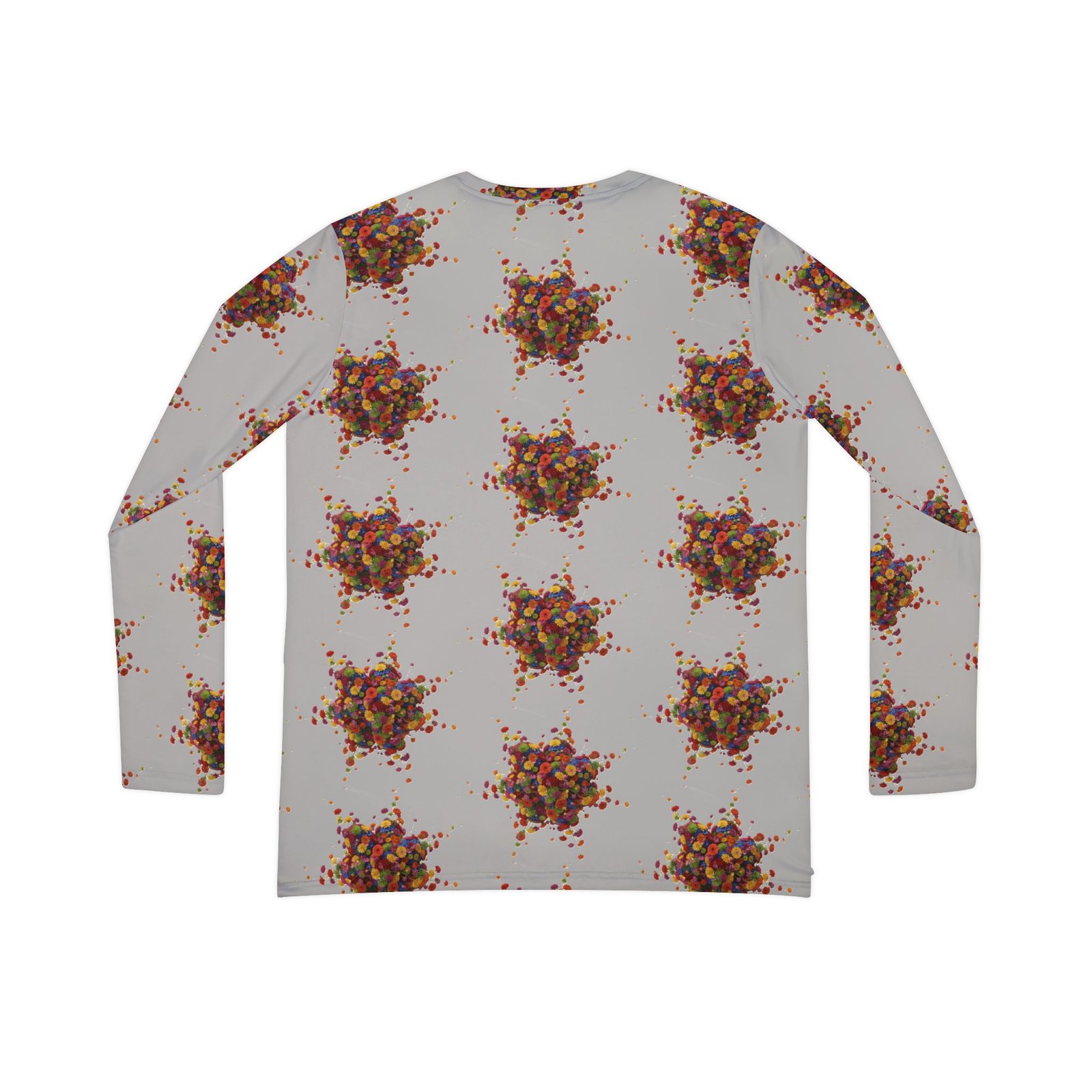 Women's Long Sleeve V-neck Shirt with Colorful Floral Print - Image 3