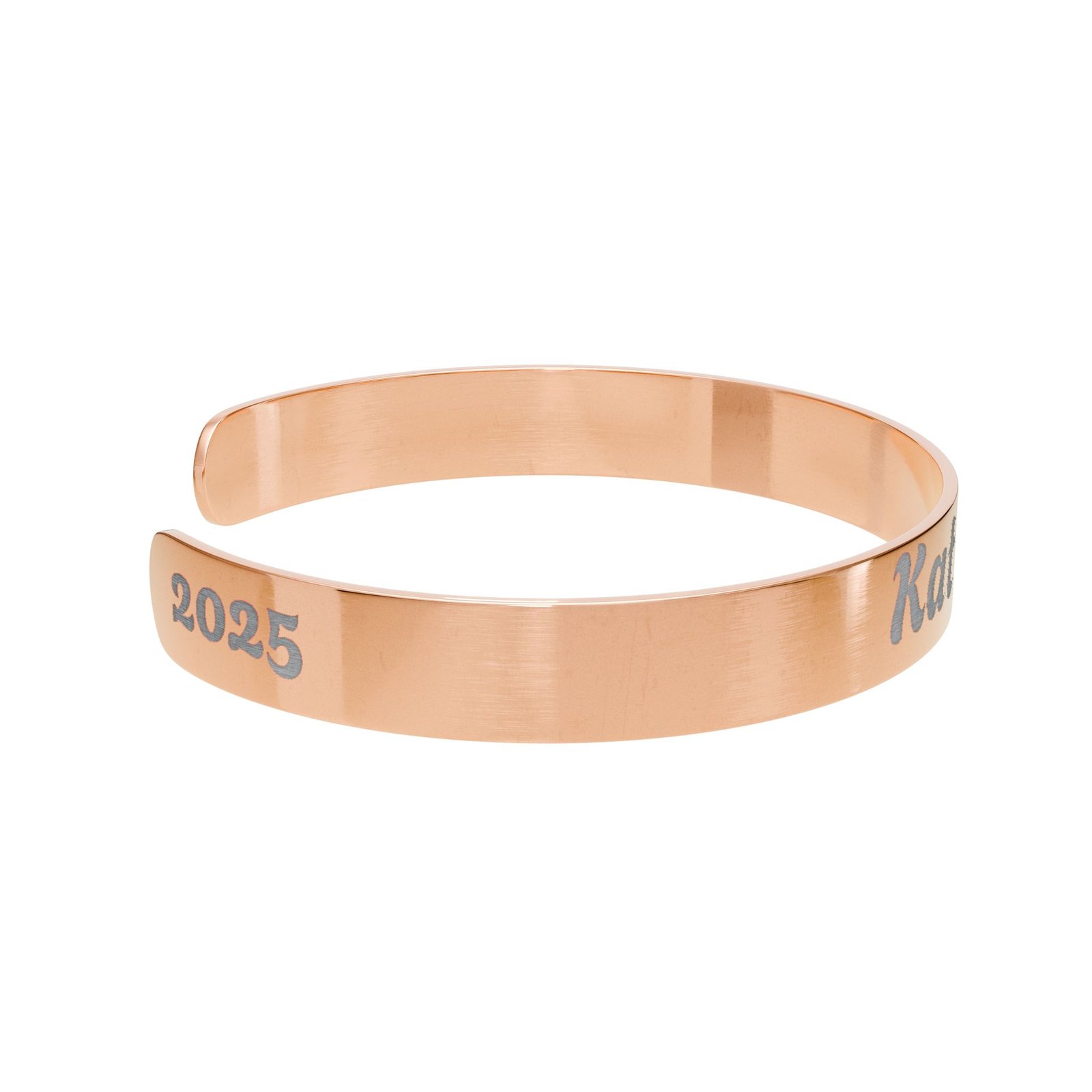 Personalized Engraved Cuff Bracelet with Special Date - Image 3