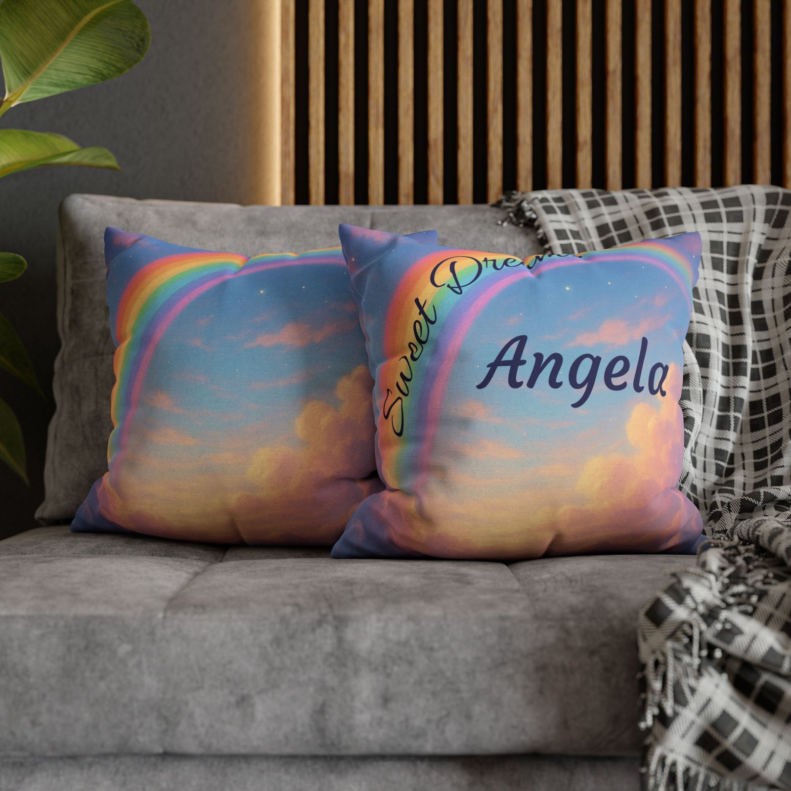 Personalized Dreamy Rainbow Pillowcase - Image 2