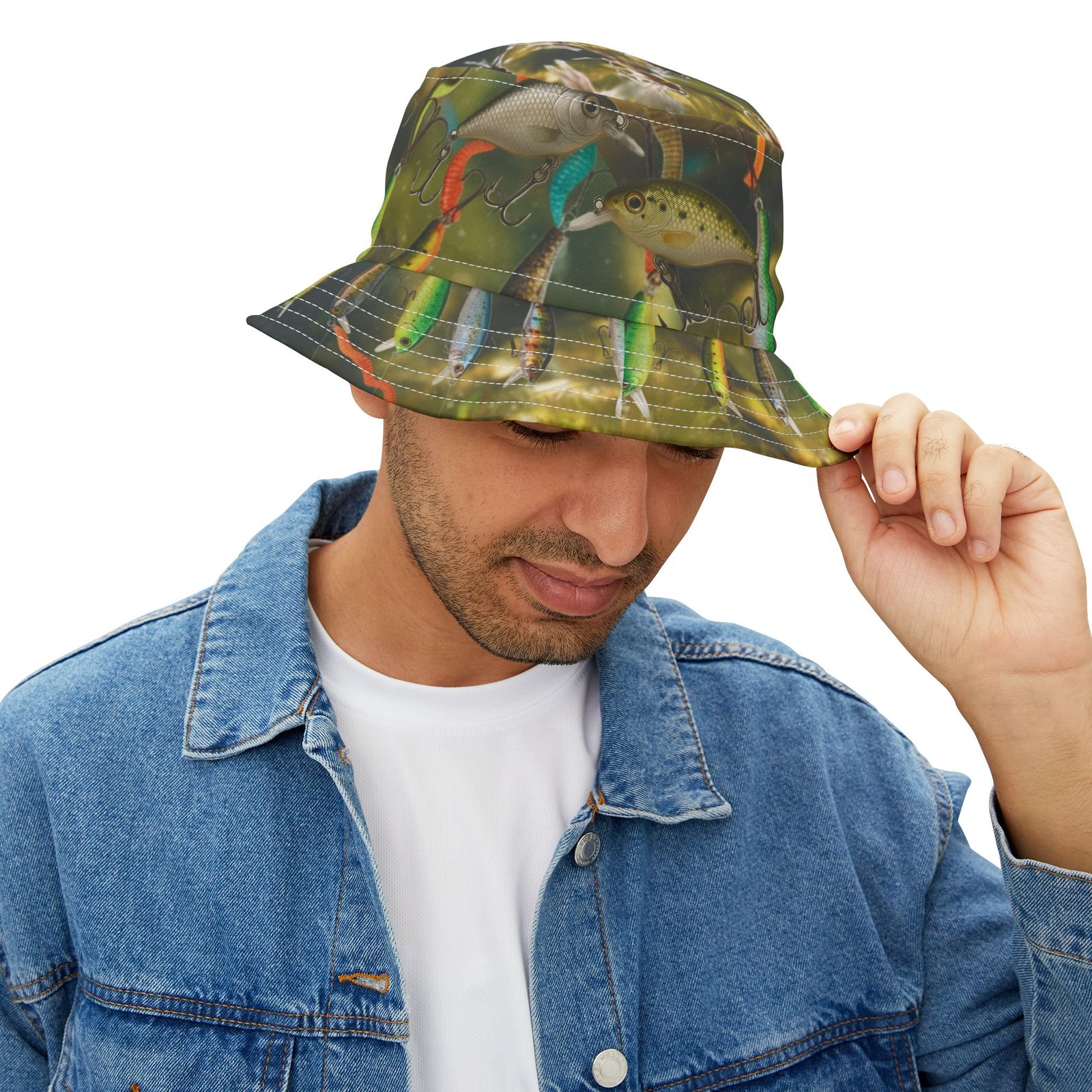 Fishing Themed Bucket Hat - Image 2