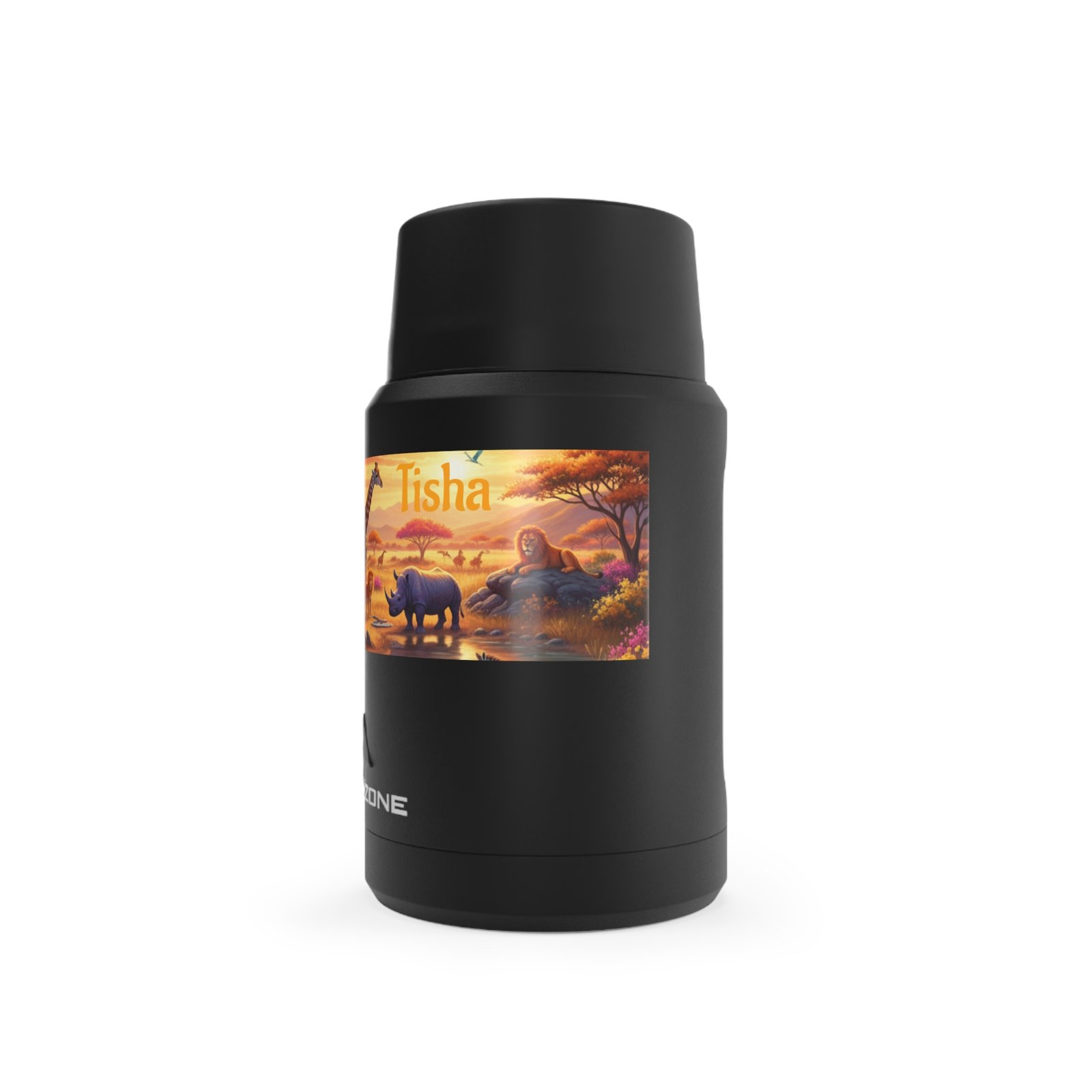 Personalized Giraffe Print Food Storage - Insulated Titan Flask - Image 4