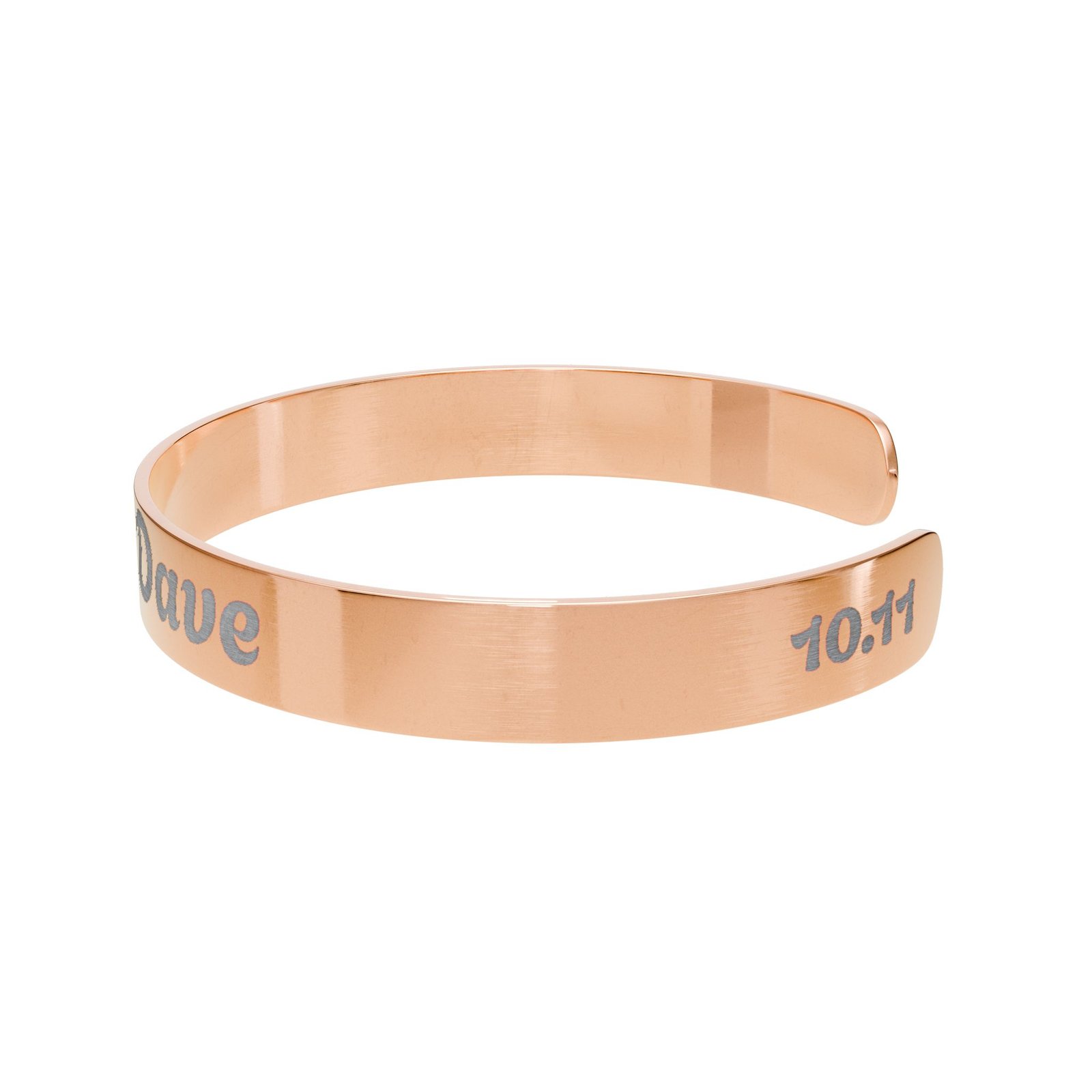 Personalized Engraved Cuff Bracelet with Special Date - Image 2
