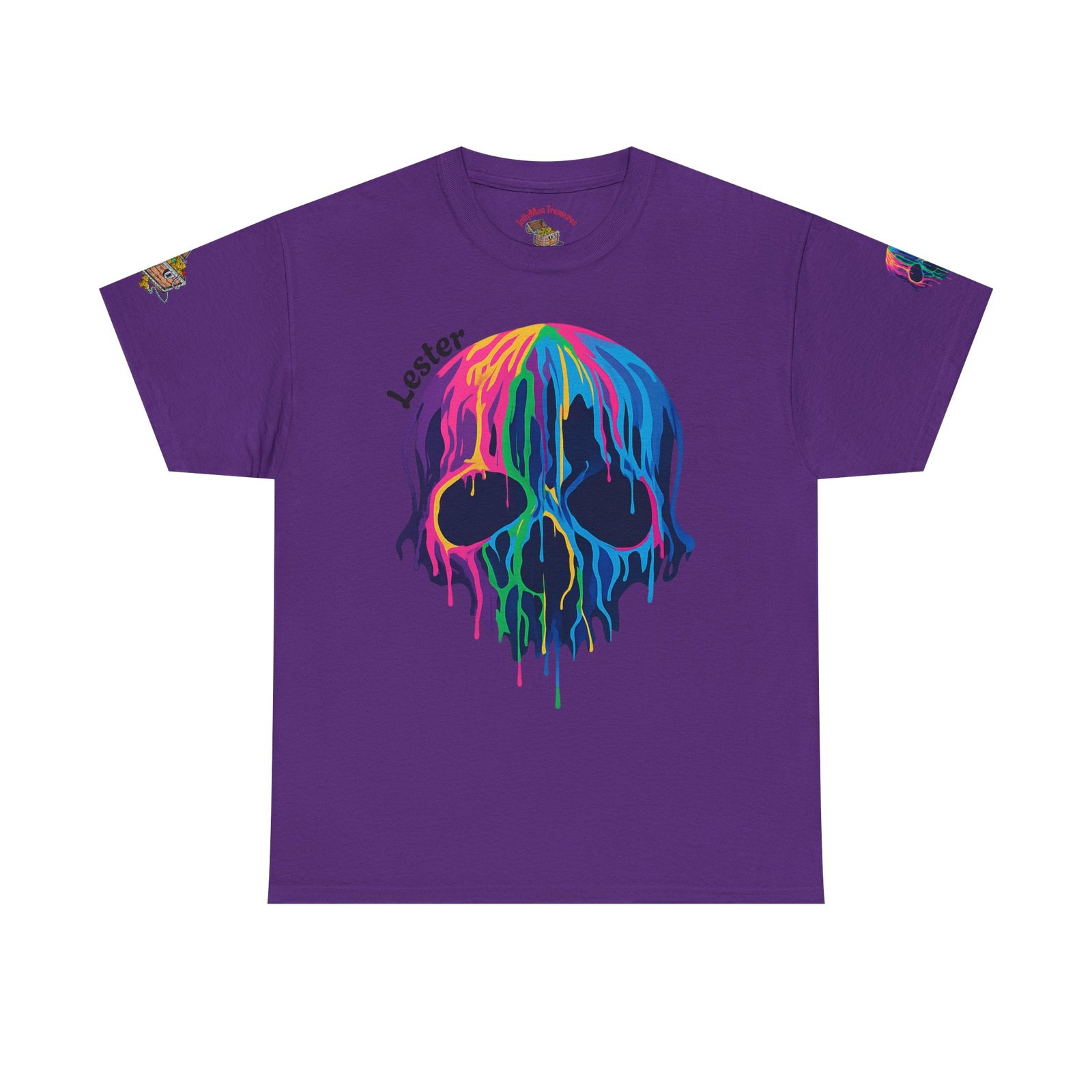 Personalized Colorful Melting Skull Tee - Image 11