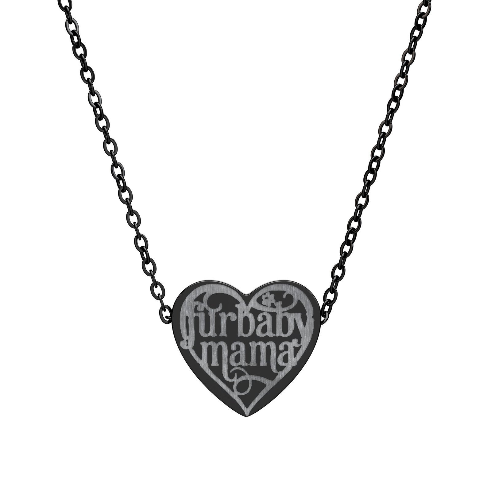 Engraved Heart Necklace for Furbaby Moms - Image 3