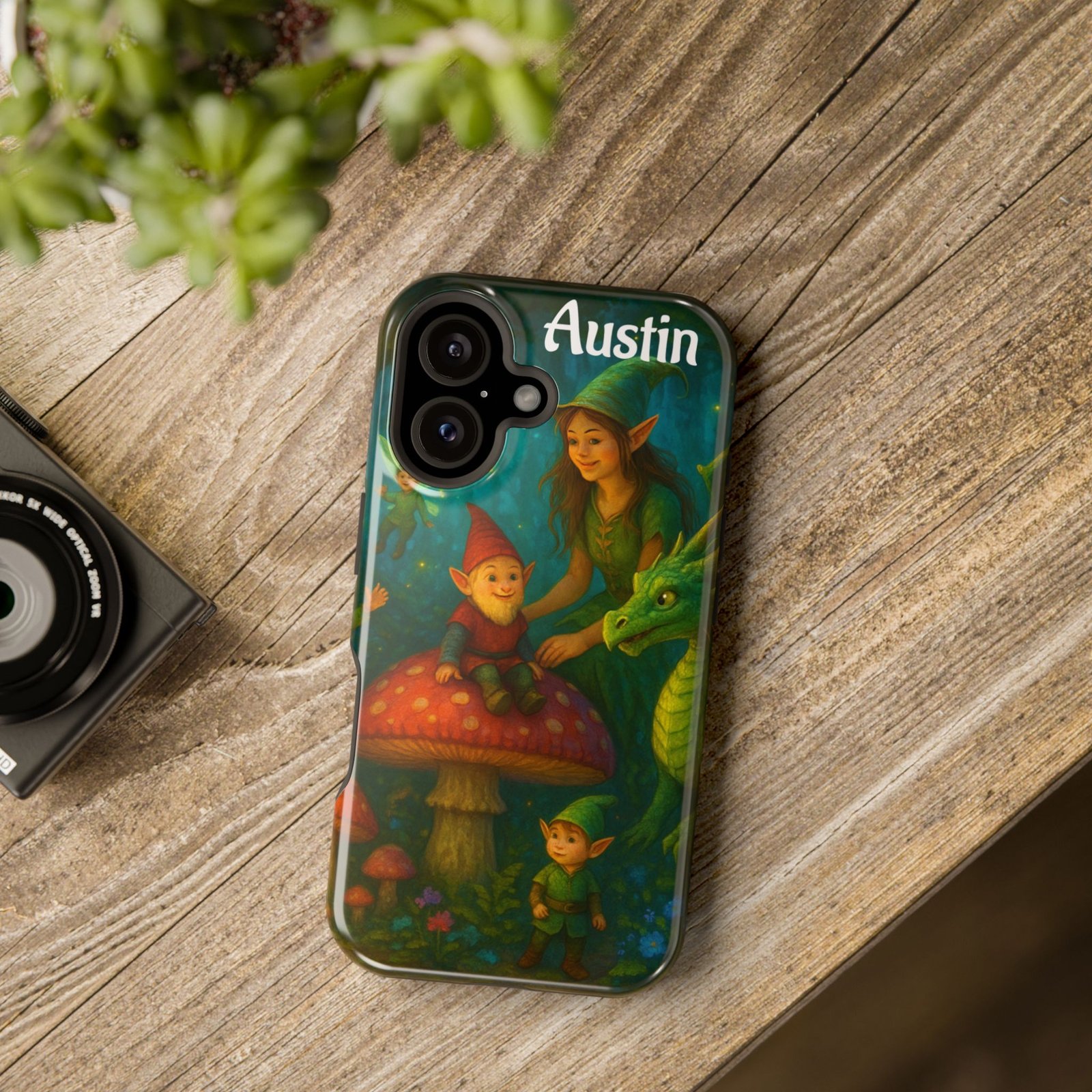 Personalized Colorful Phone Case with Magical Mystical Forest