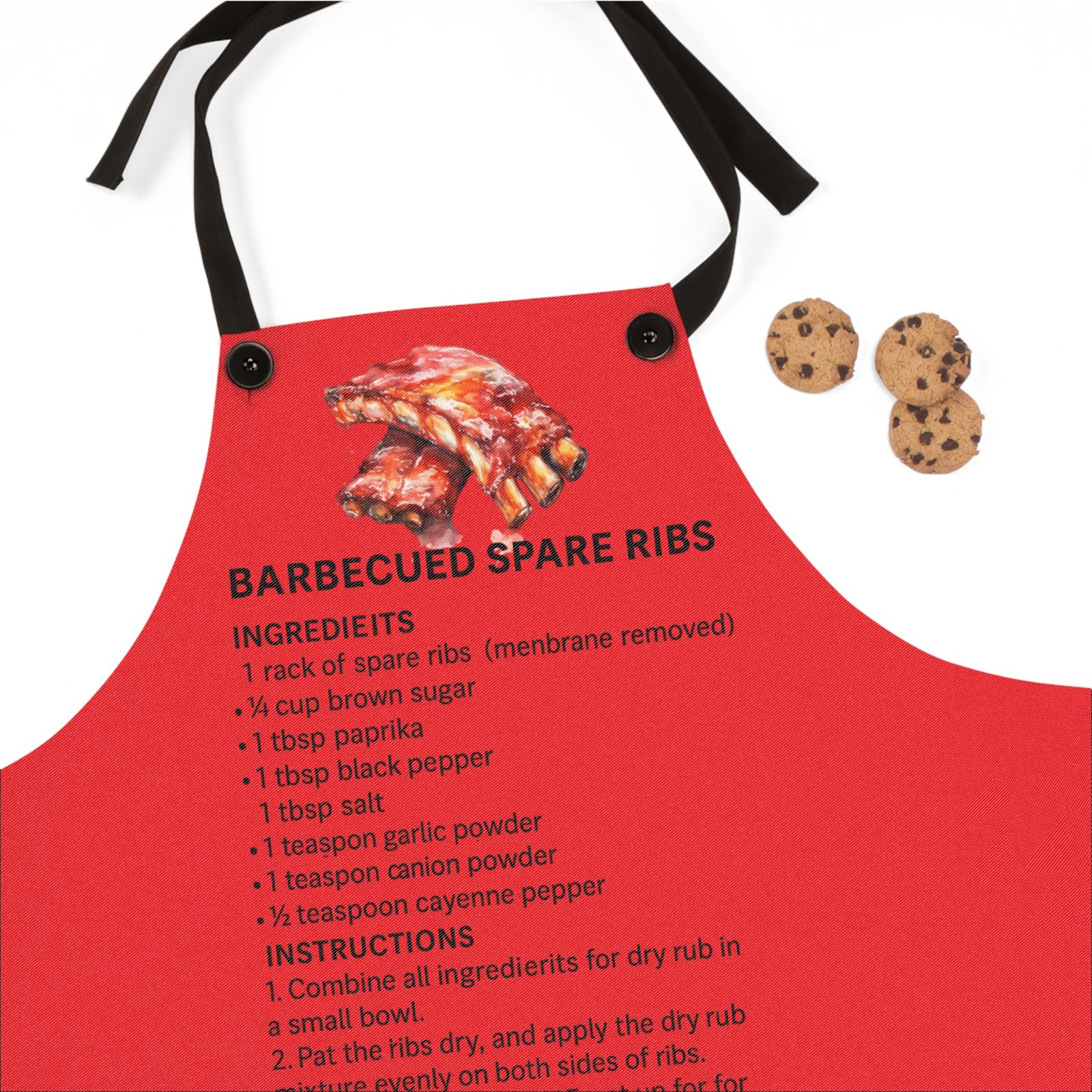 BBQ Cooking Apron with Recipe - Image 2