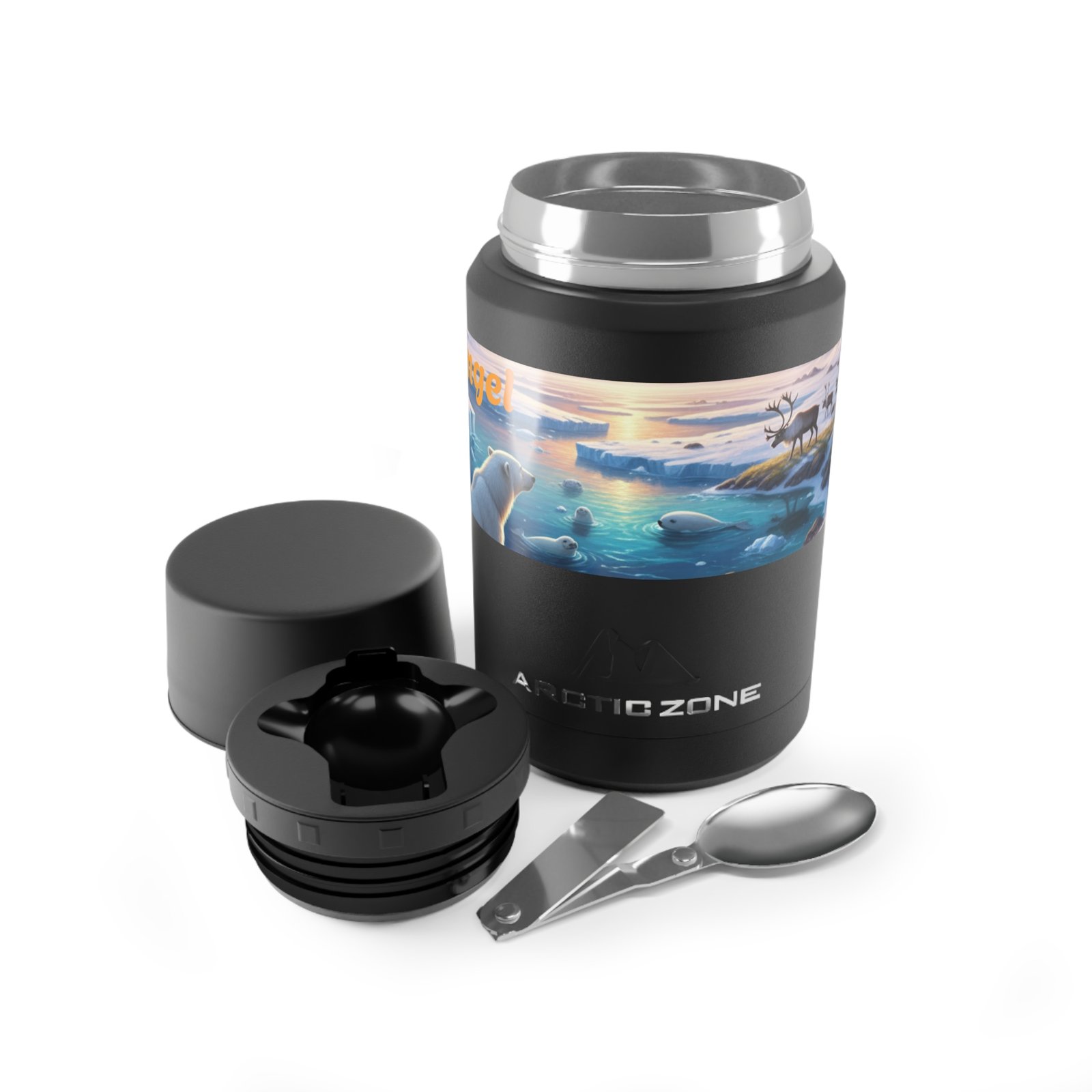 Personalized Polar Bears and Cariboo Food Storage - Insulated Titan Flask - Image 5