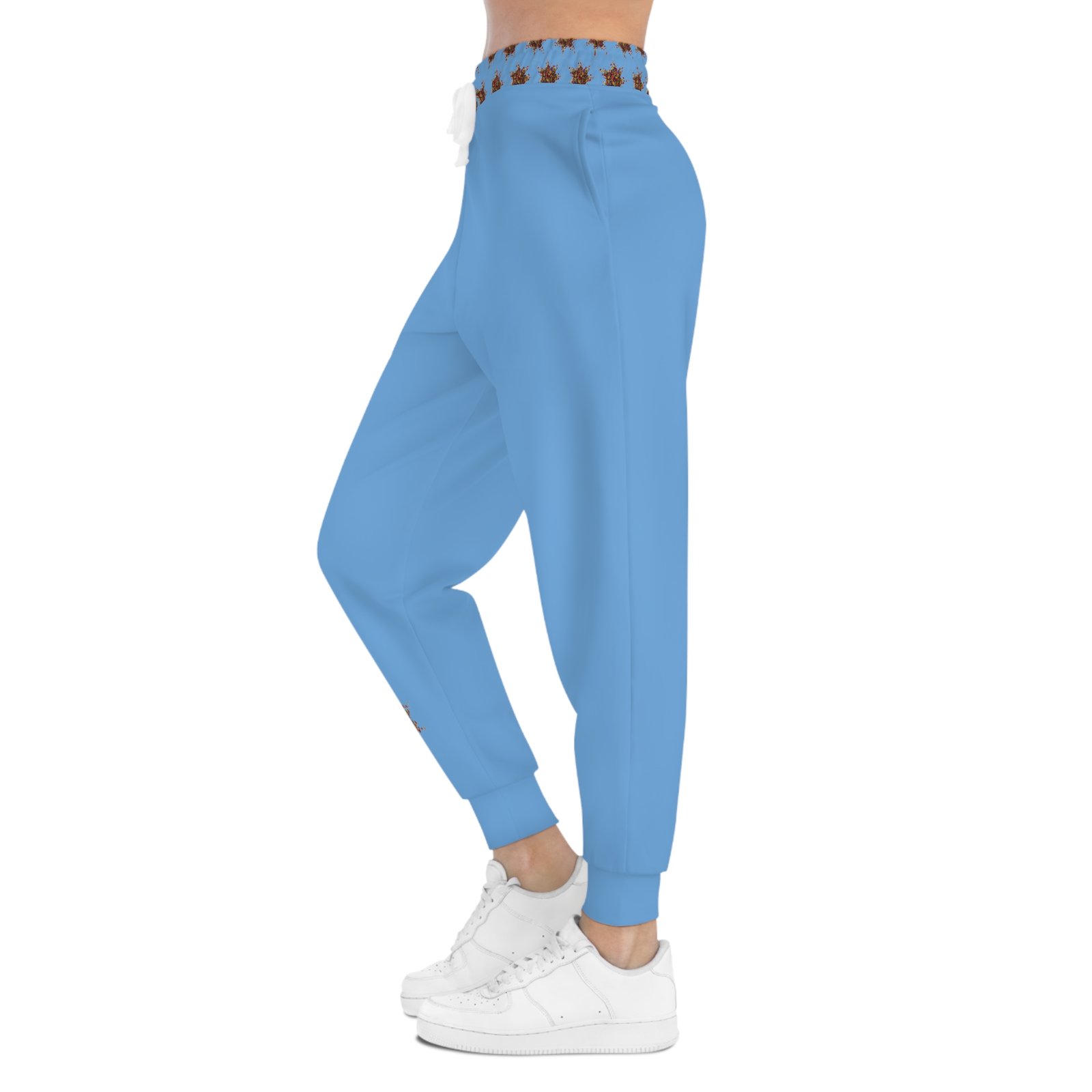 Trendy Athletic Joggers with Unique Design - Blue - Image 2