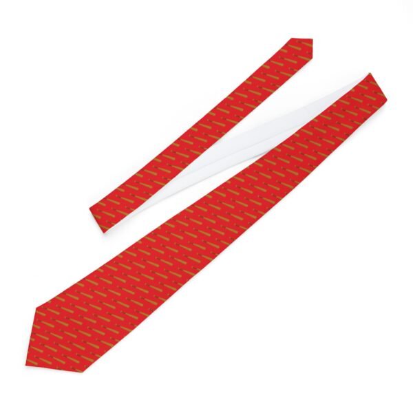 Stylish Necktie w/ Geometric Baseball Bat Design
