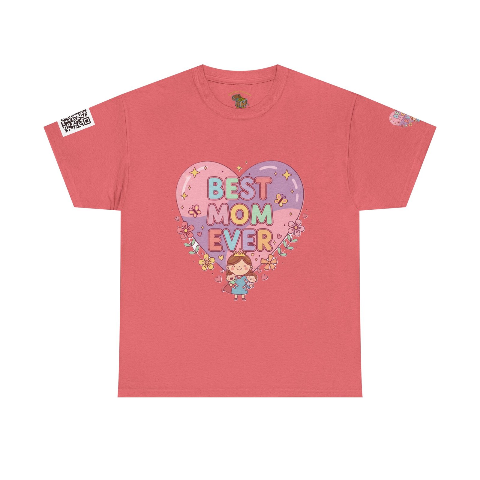 Personalized Best Mom Ever Heavy Cotton Tee - Image 3