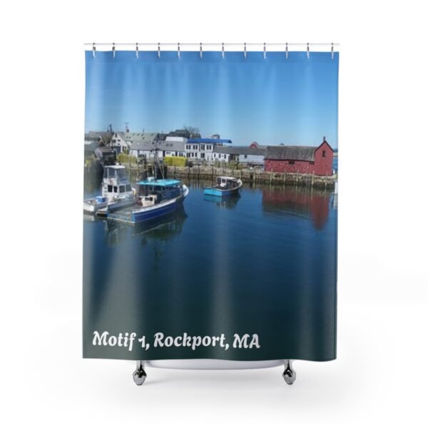 Coastal Serenity Shower Curtain, Motif 1 Rockport MA