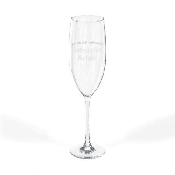 Engraved Bride Champagne Glass