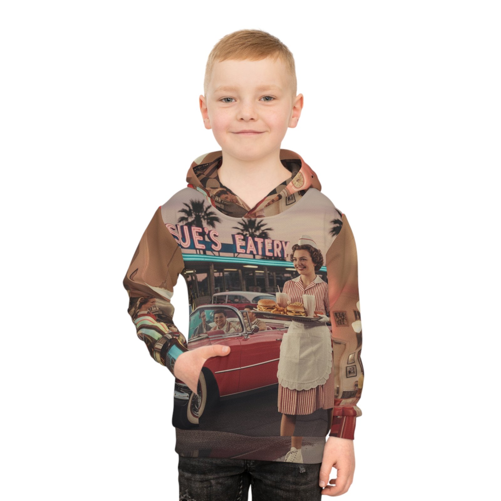 Retro Diner Children's Hoodie - Image 6