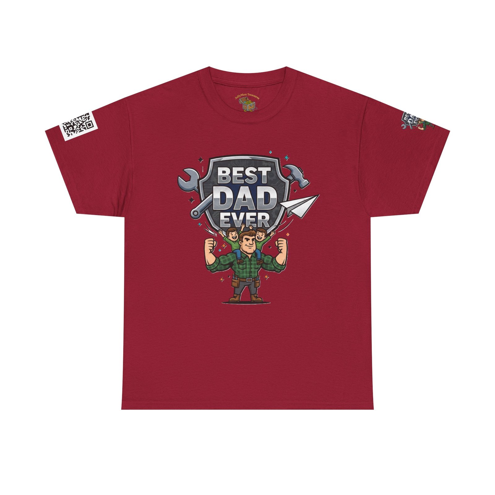 Personalized Best Dad Ever Heavy Cotton Tee - Image 13