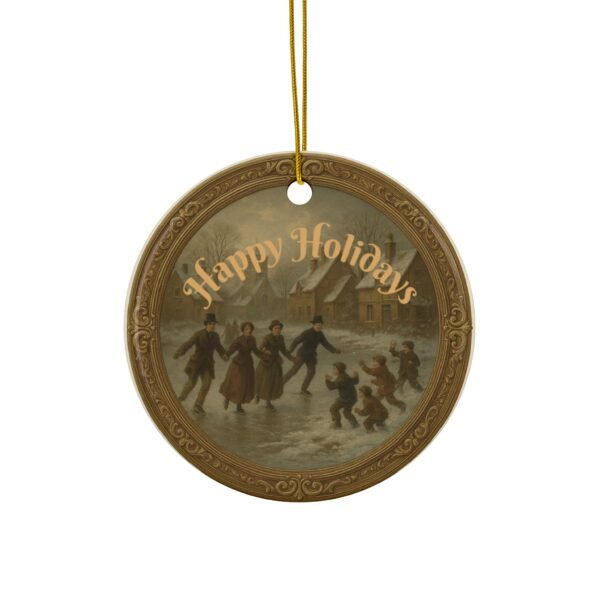 Vintage Holiday Ceramic Ornaments - Double-Sided