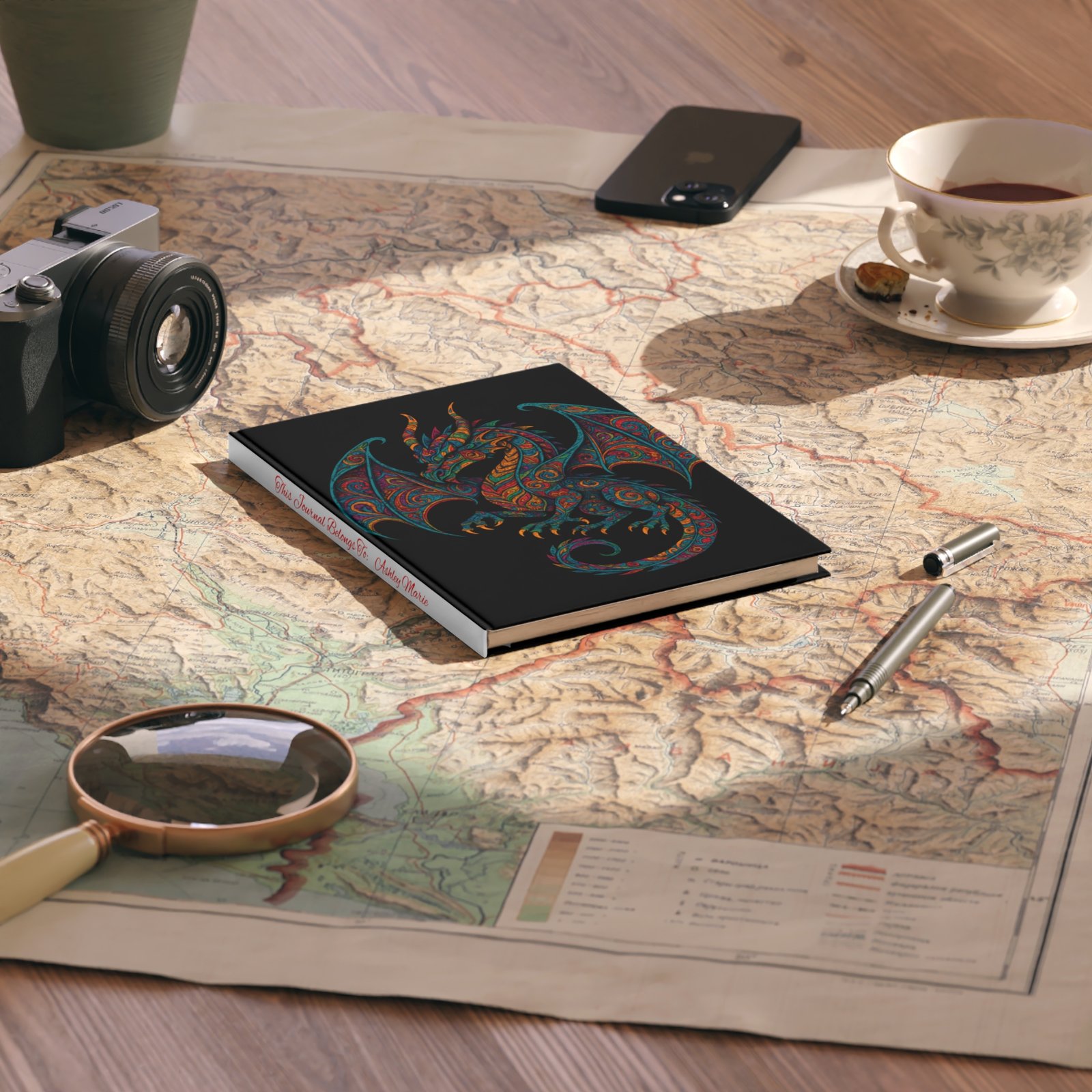 Colorful Dragon Hardcover Personalized Journal - Image 6