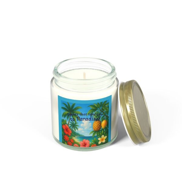 Tropical Scented Coconut Apricot Wax Candles, 4oz and 9oz