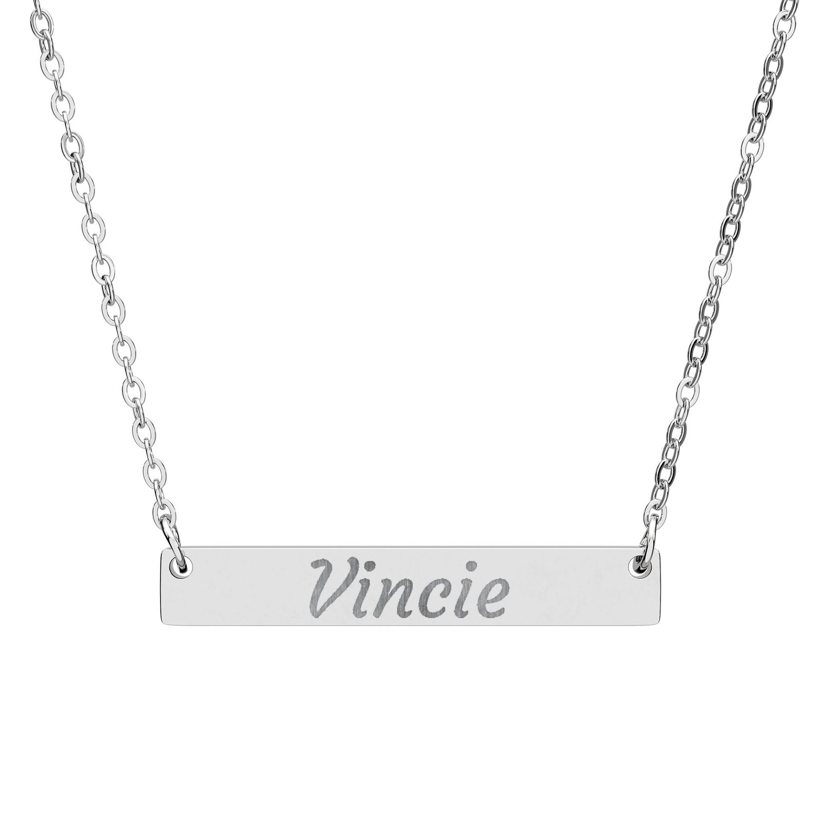 Personalized Horizontal Bar Necklace - Image 2