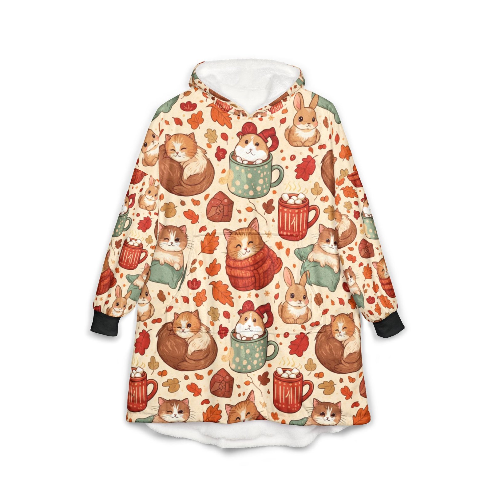 Cozy Pet-Themed Hooded Blanket - Image 3