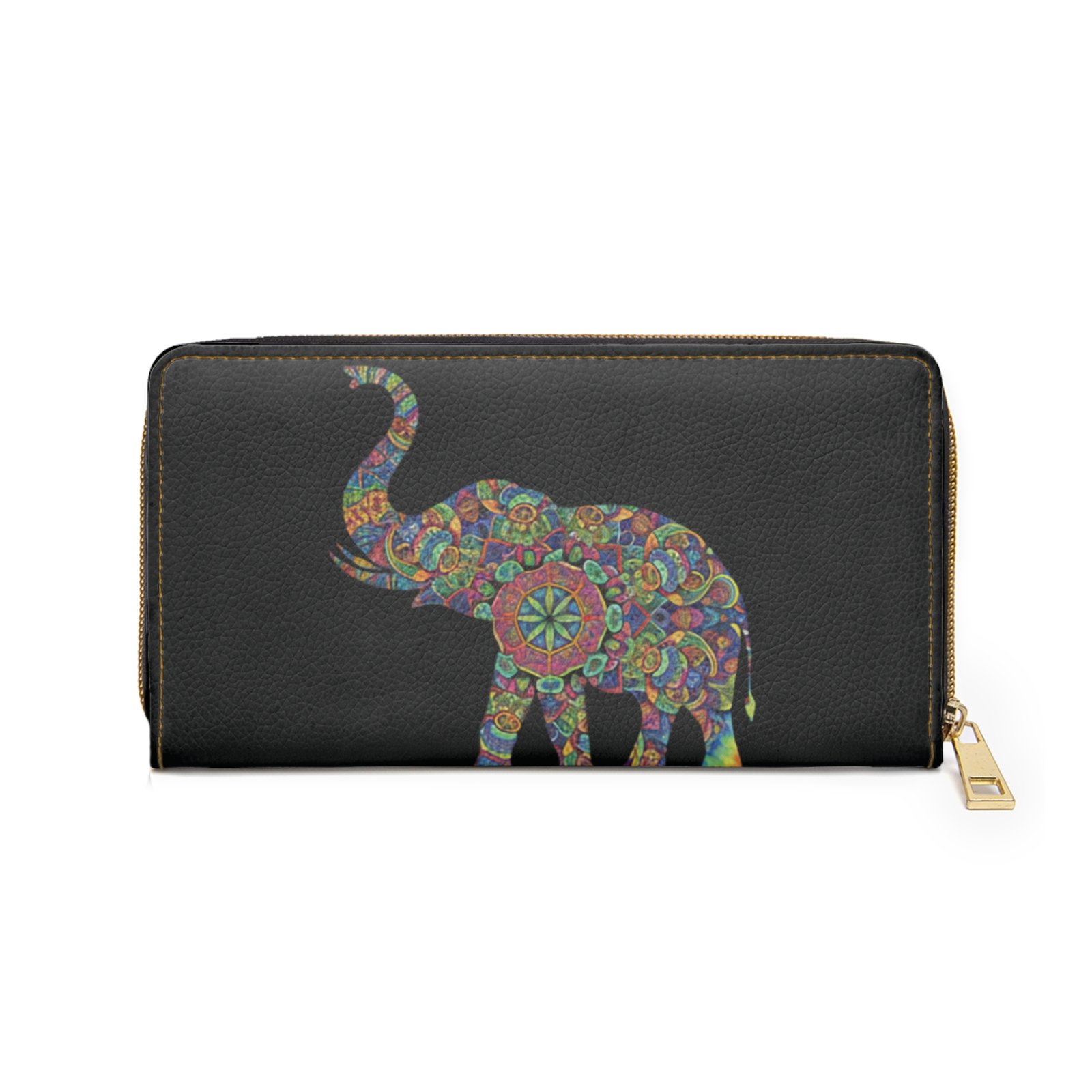 Personalized Mandala Elephant Zipper Wallet - Image 2