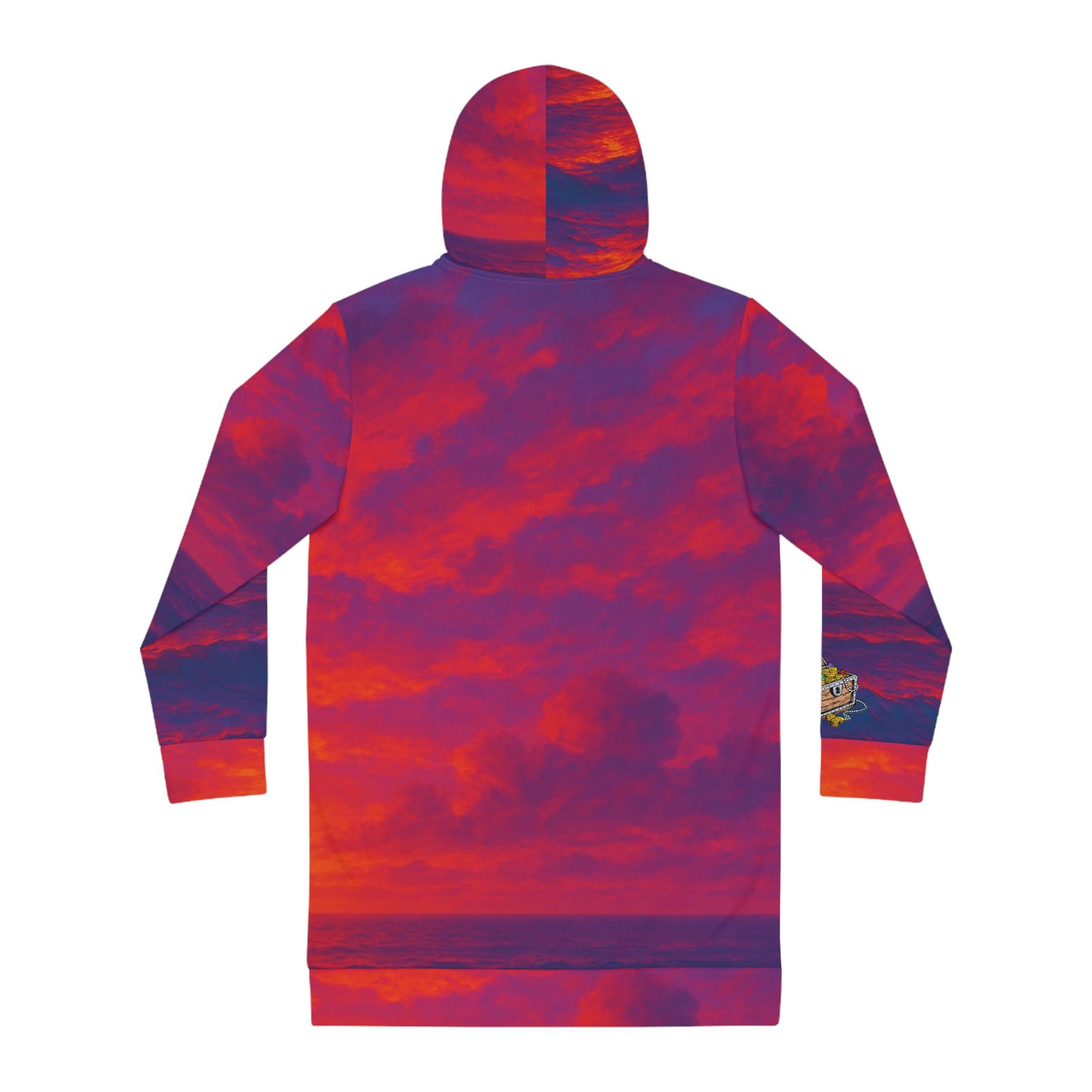 Vibrant Sunset Women's Hoodie Pullover - Image 2